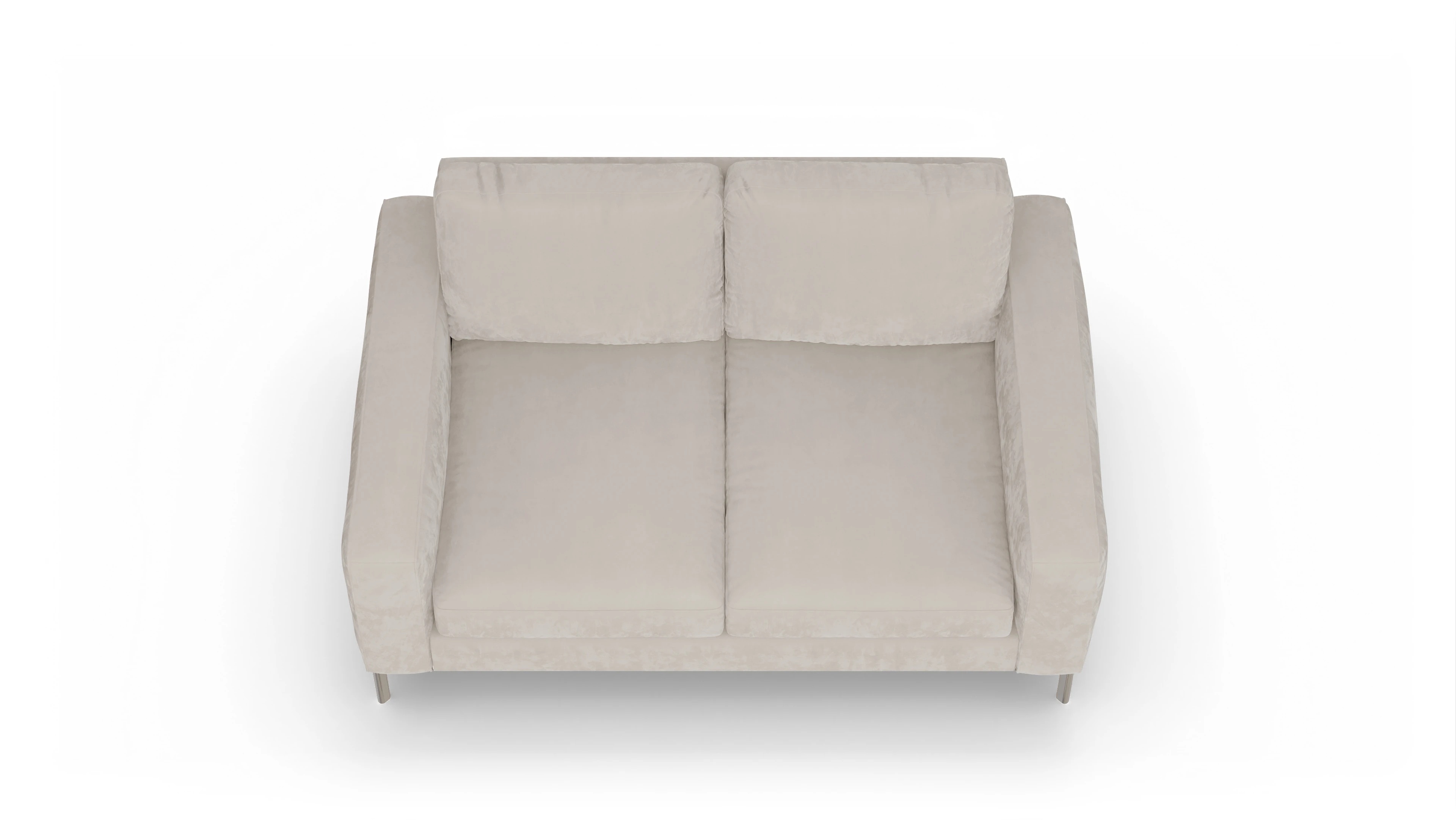 Ansicht des Produktes Pinedo 2-Sitzer in Samt weiß