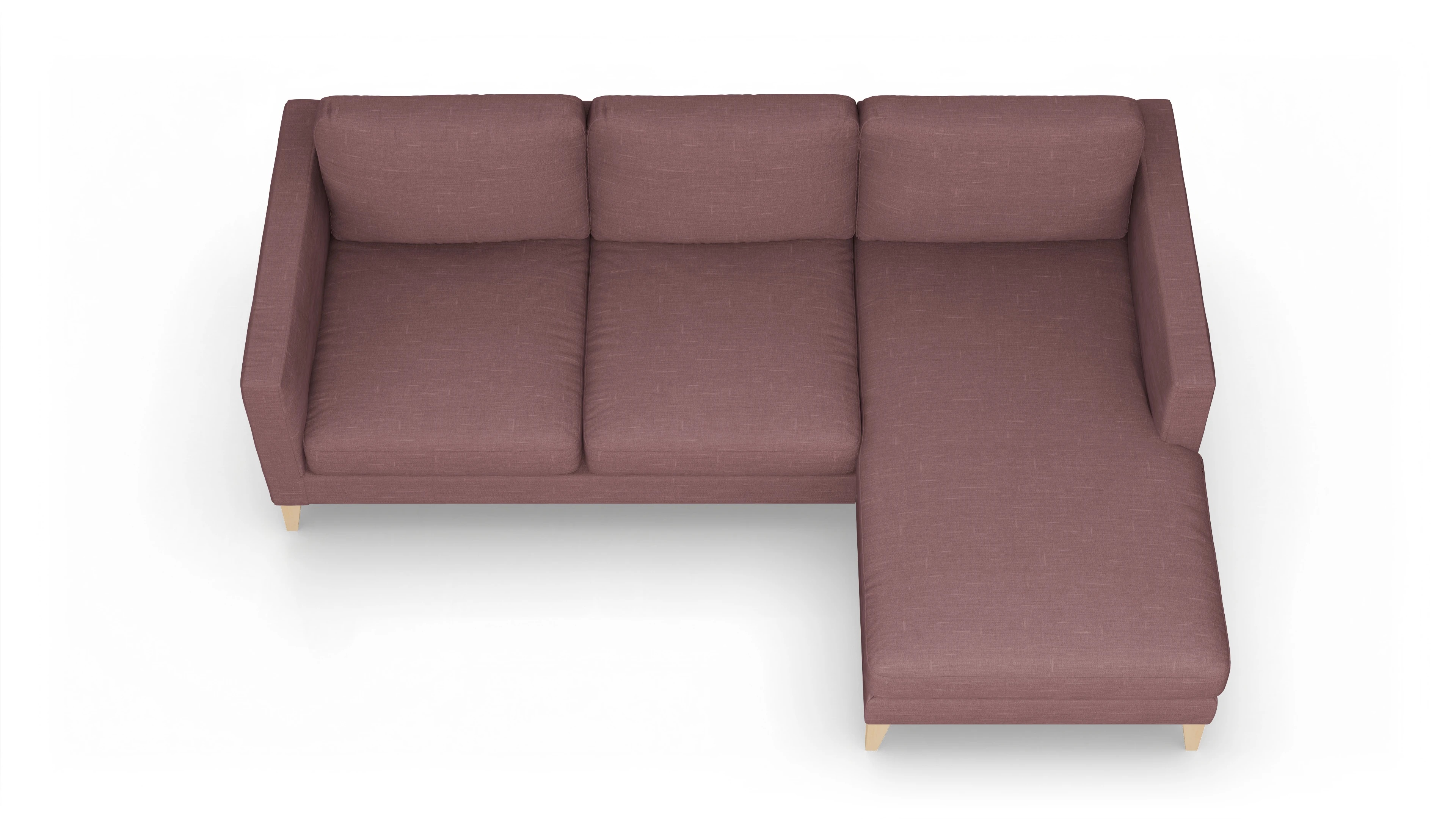 Ansicht des Produktes Montes Sofa mit Rec rechts in Stoff rot