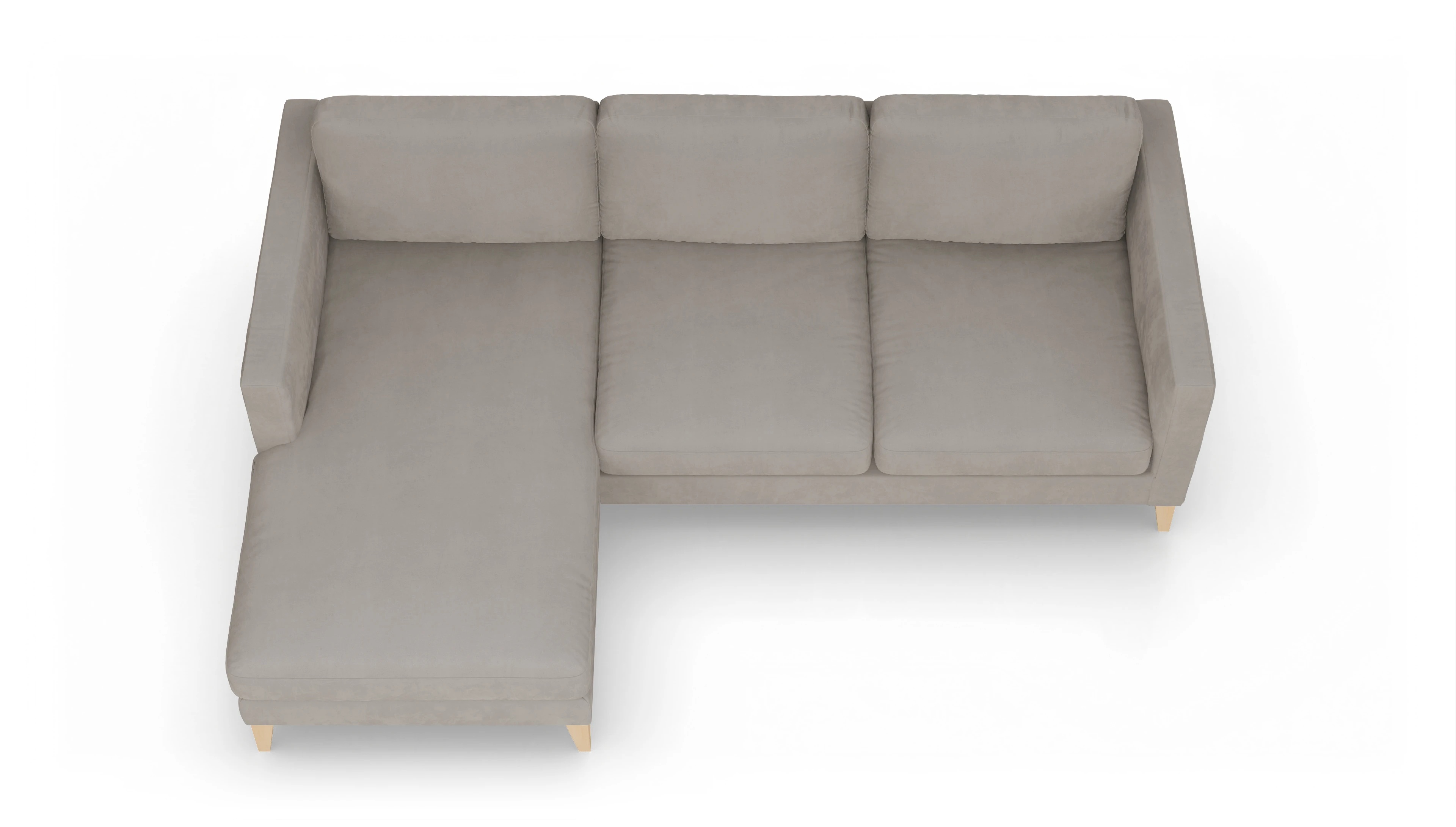 Ansicht des Produktes Montes Sofa mit Rec links in Samt braun