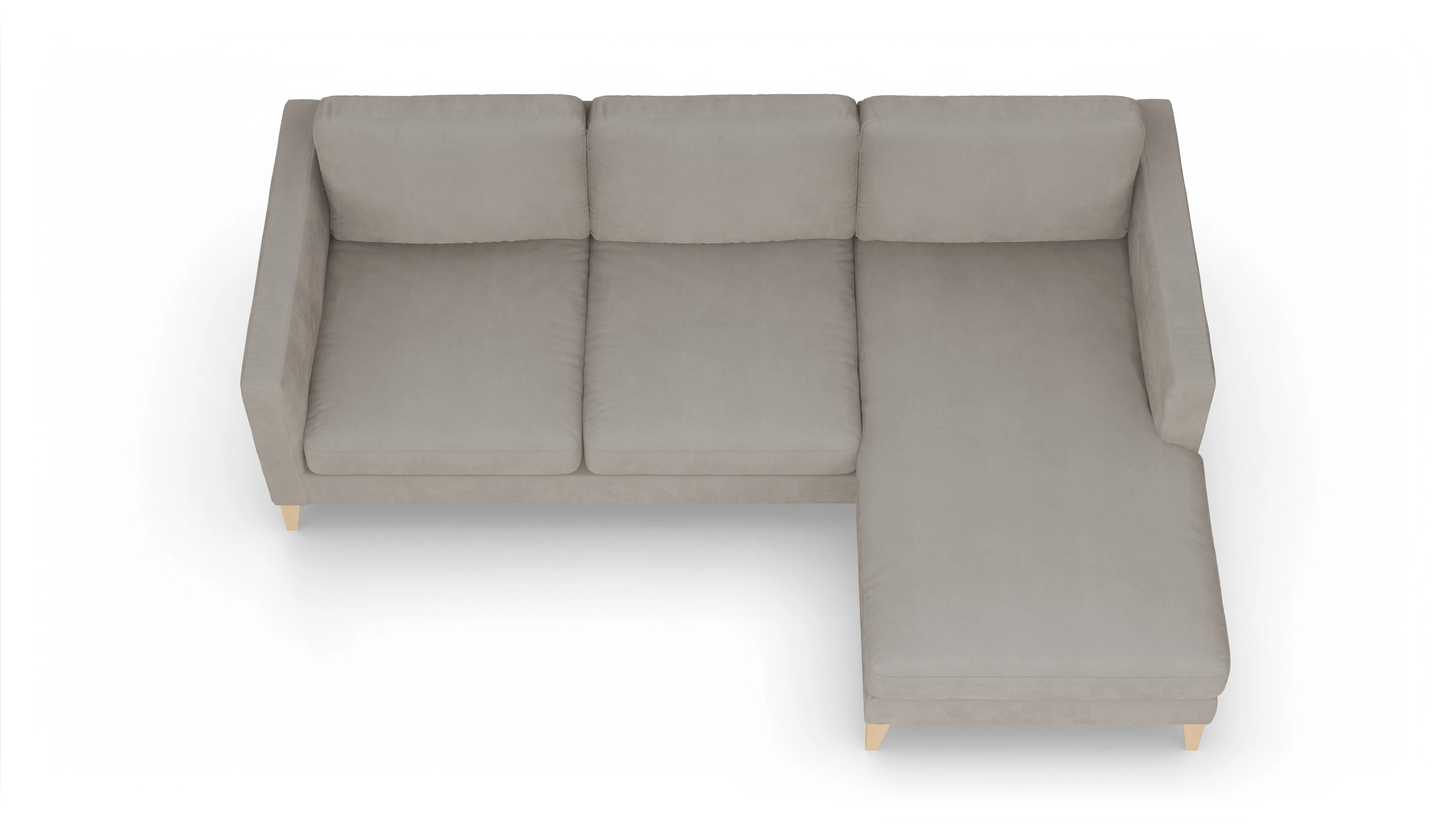 Ansicht des Produktes Montes Sofa mit Rec rechts in Samt braun