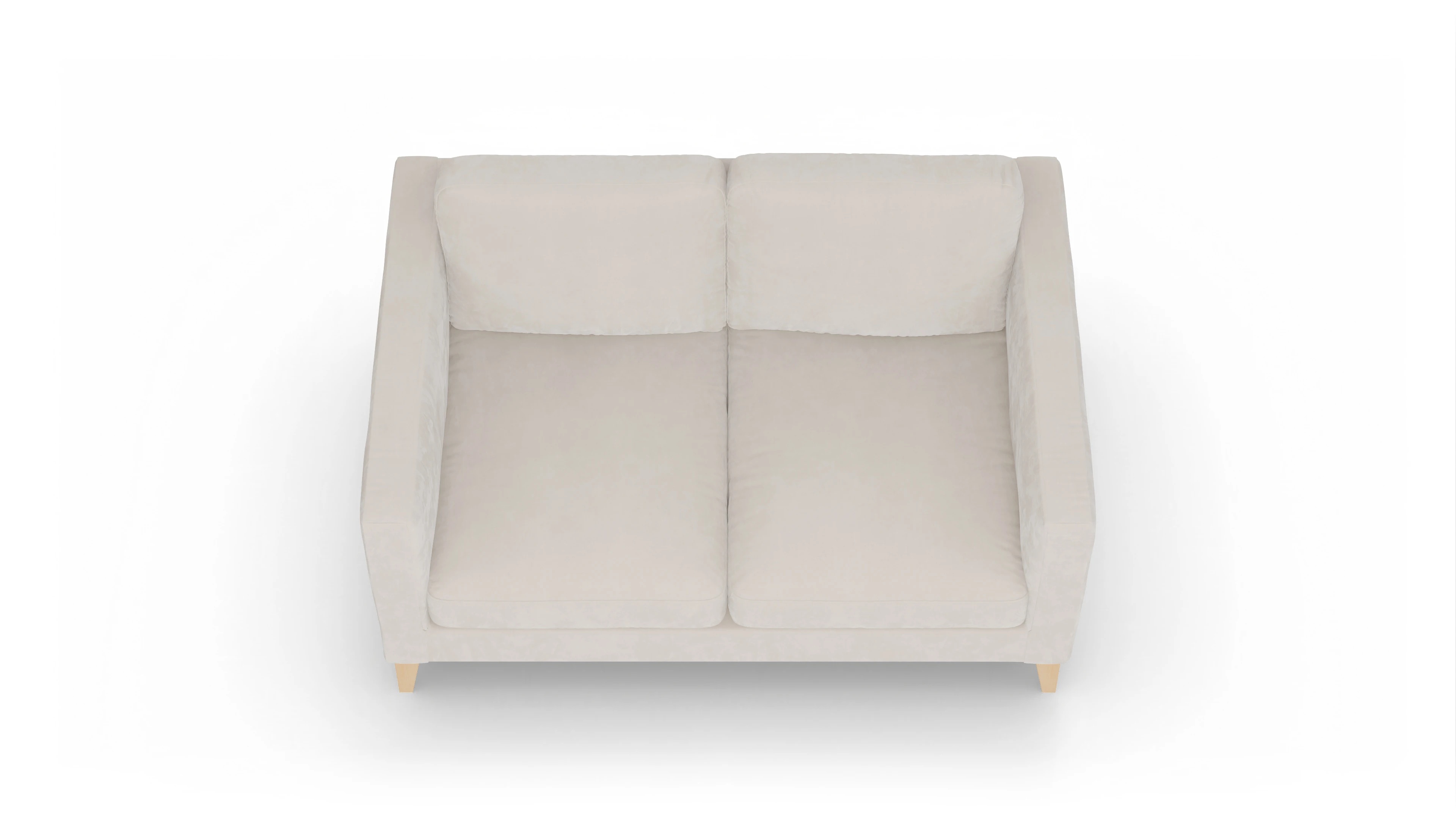 Montes Stoffsofa Ansicht des Produktes Montes 2-Sitzer in Samt weiß