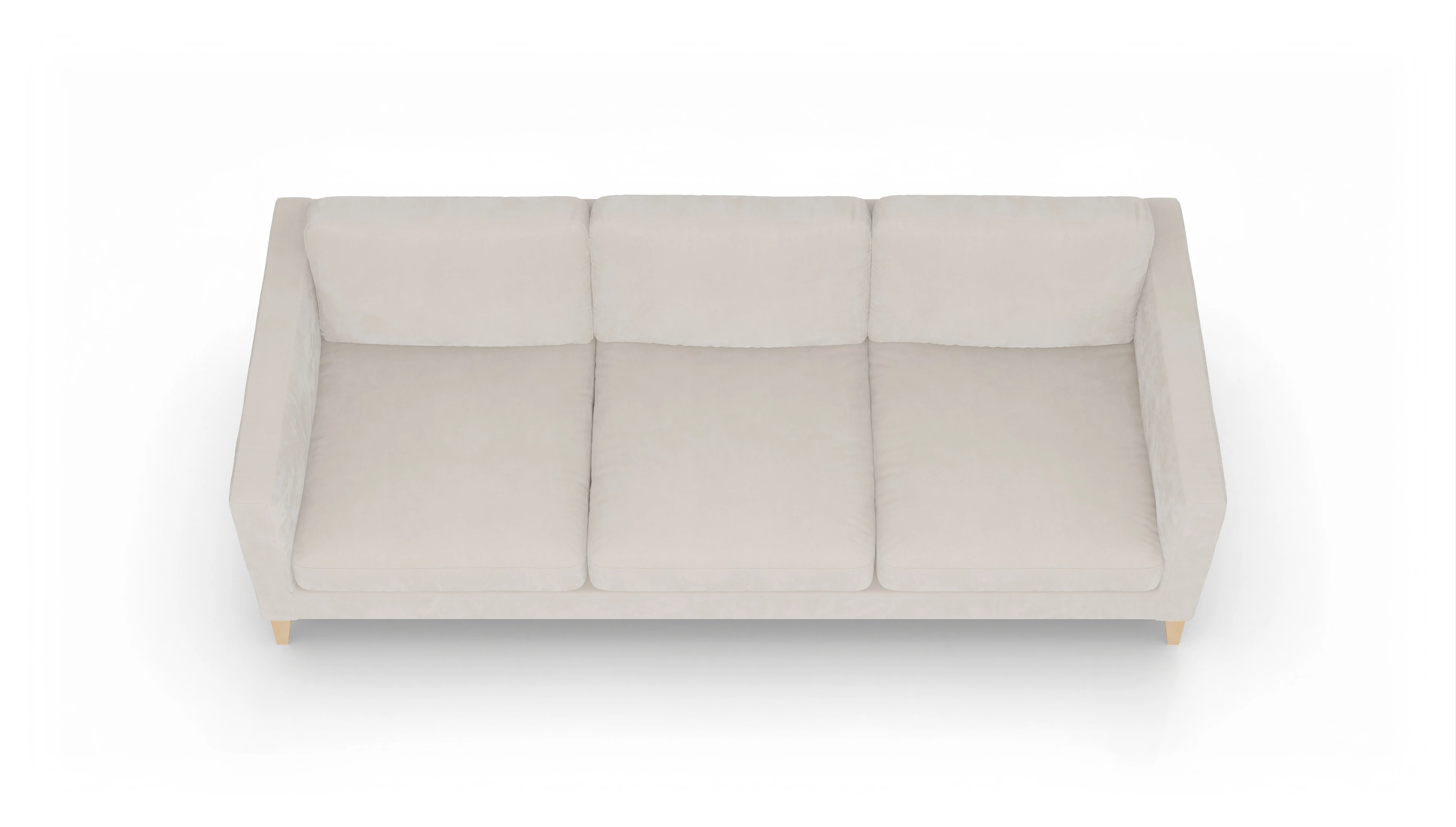 Montes Stoffsofa Ansicht des Produktes Montes 4,5-Sitzer in Samt weiß