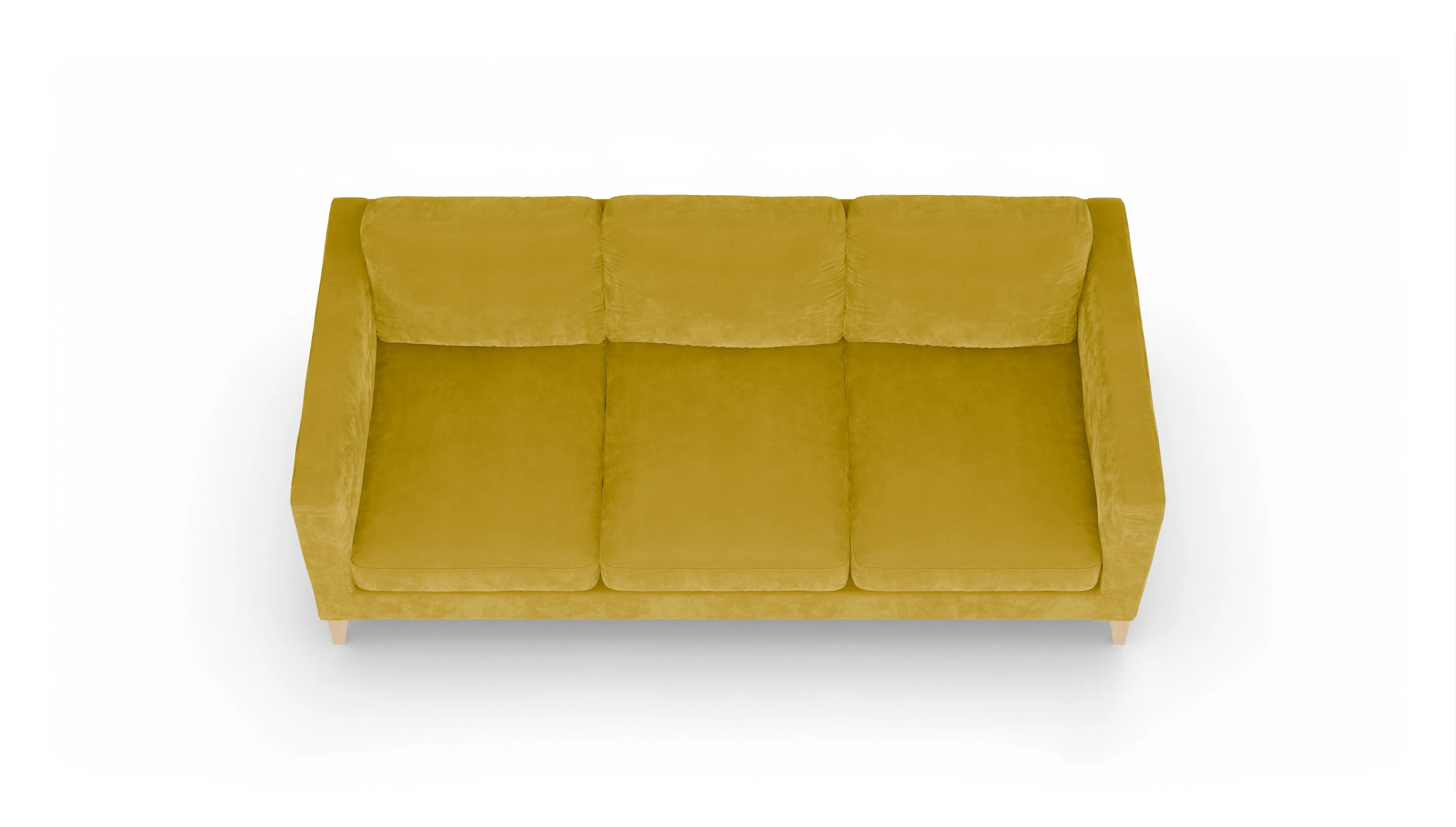 Montes Stoffsofa Ansicht des Produktes Montes 4-Sitzer in Samt gelb