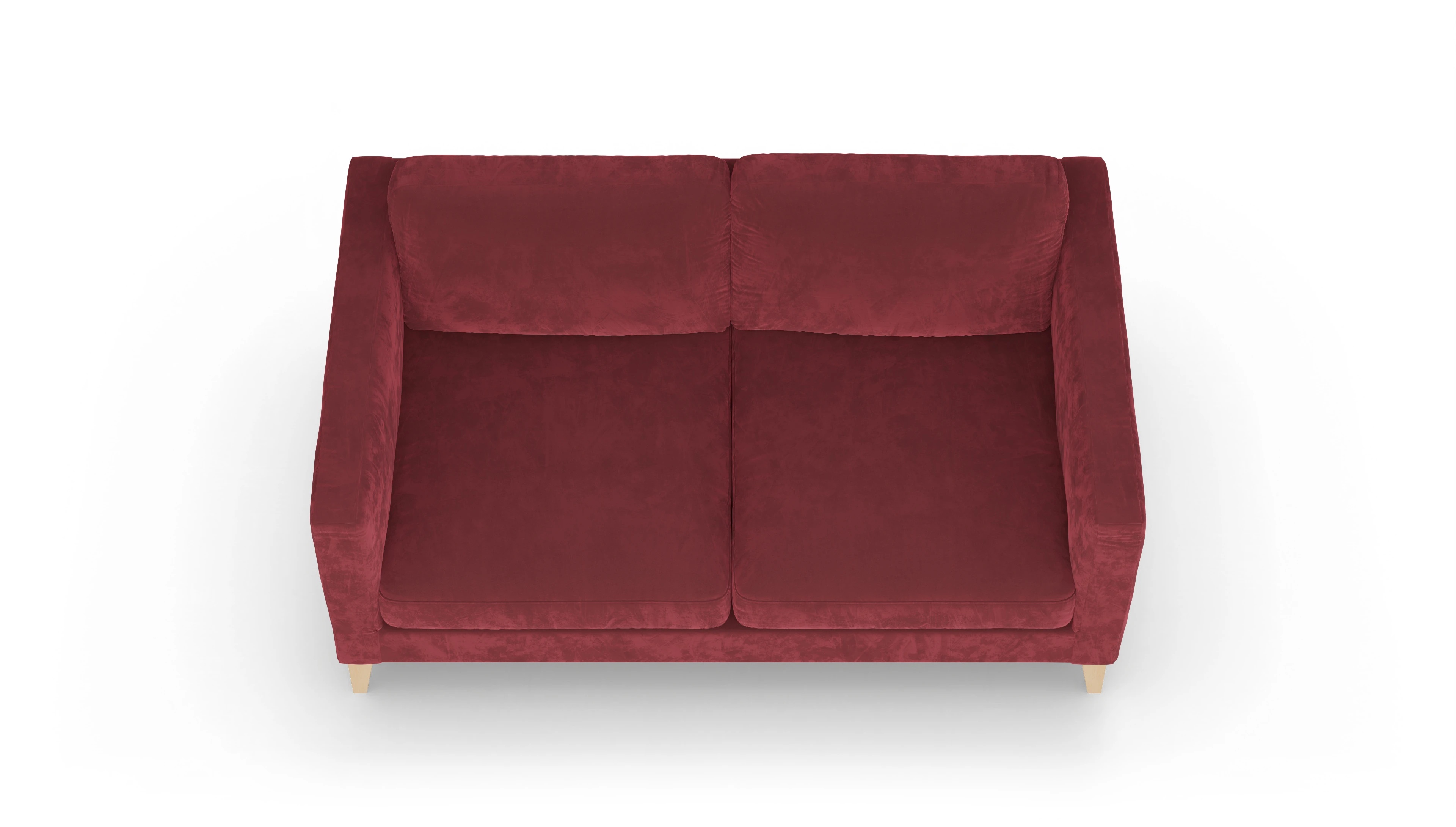 Montes Stoffsofa Ansicht des Produktes Montes 2,5-Sitzer in Samt rot
