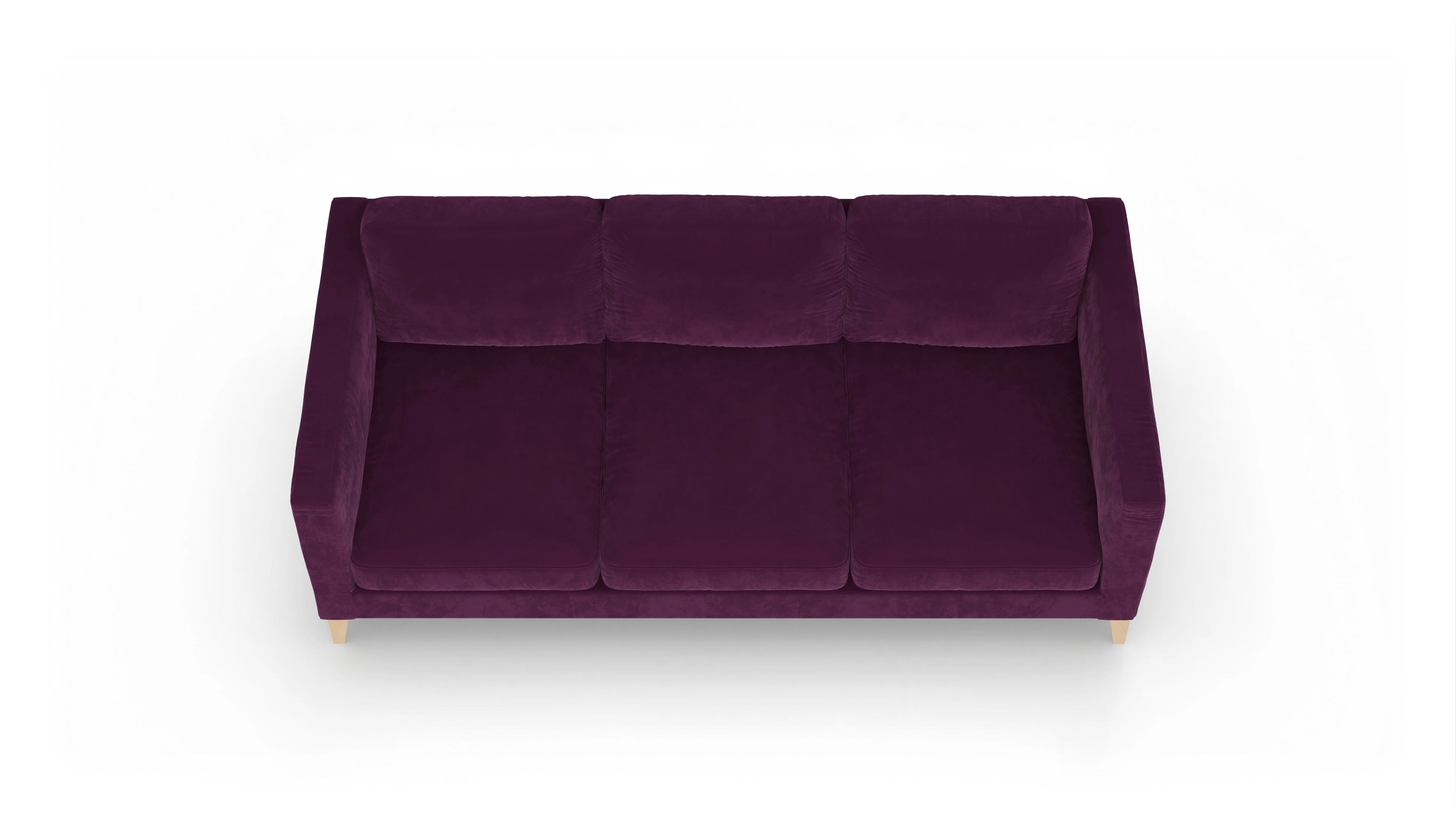 Montes Stoffsofa Ansicht des Produktes Montes 4-Sitzer in Samt rot