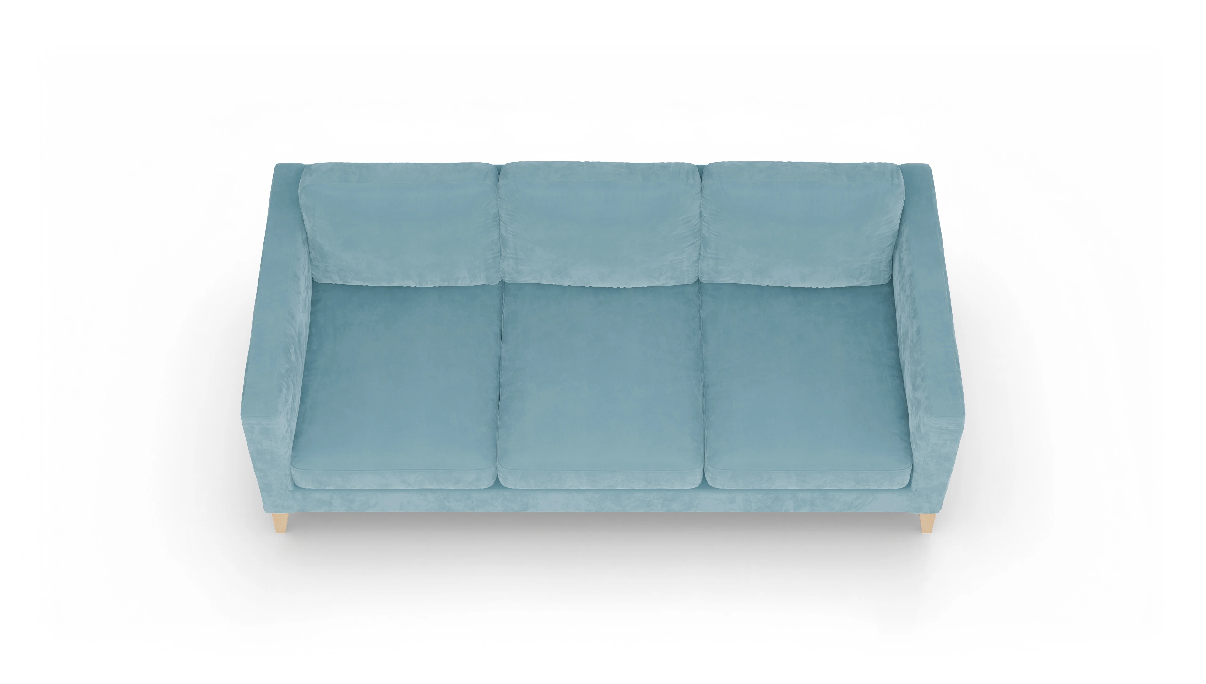 Montes Stoffsofa Ansicht des Produktes Montes 4-Sitzer in Samt blau
