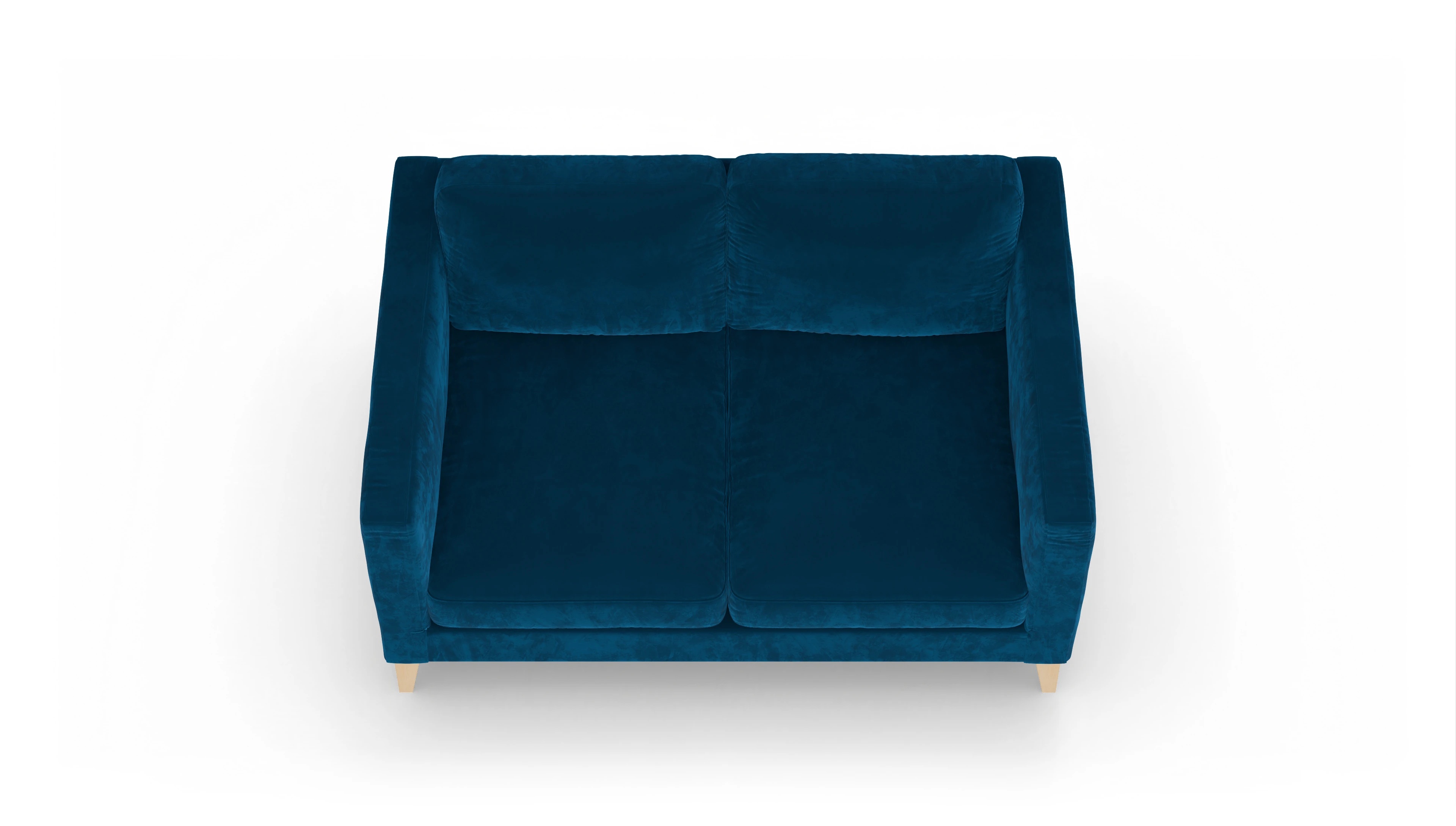 Montes Stoffsofa Ansicht des Produktes Montes 2-Sitzer in Samt blau