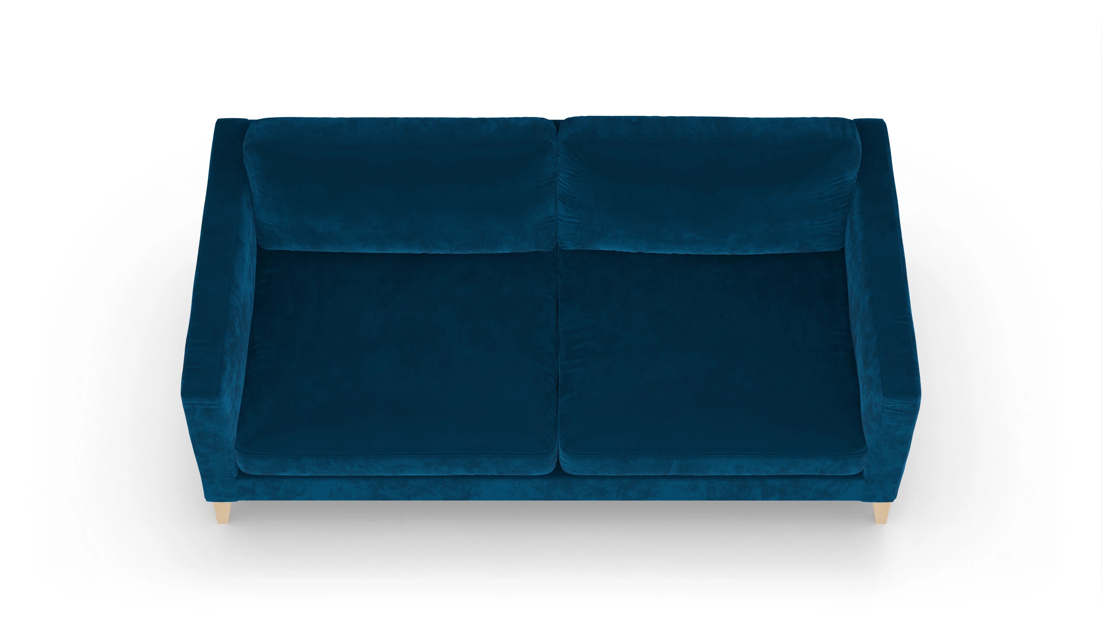 Montes Stoffsofa Ansicht des Produktes Montes 3,5-Sitzer in Samt blau