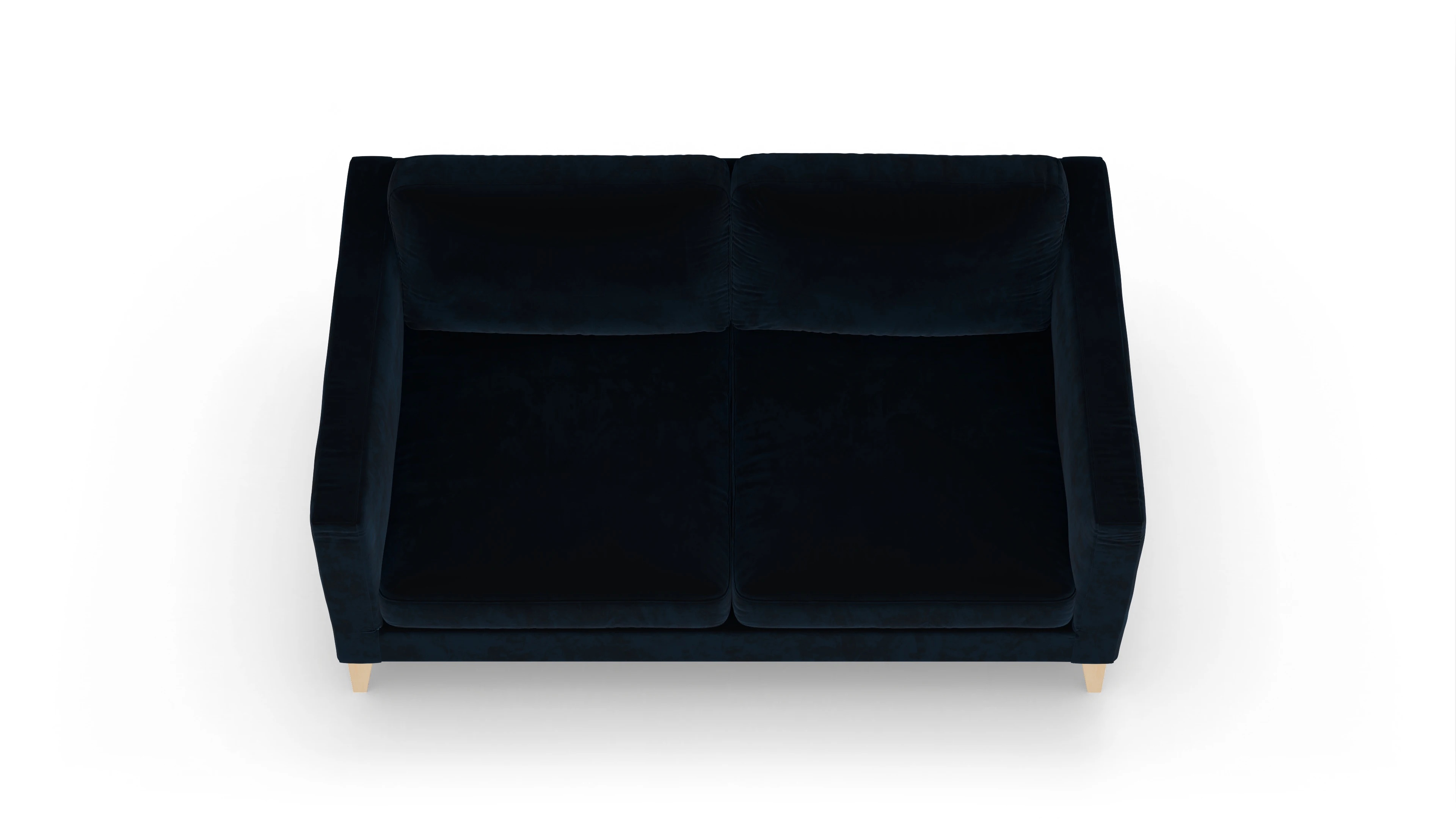 Montes Stoffsofa Ansicht des Produktes Montes 2,5-Sitzer in Samt blau