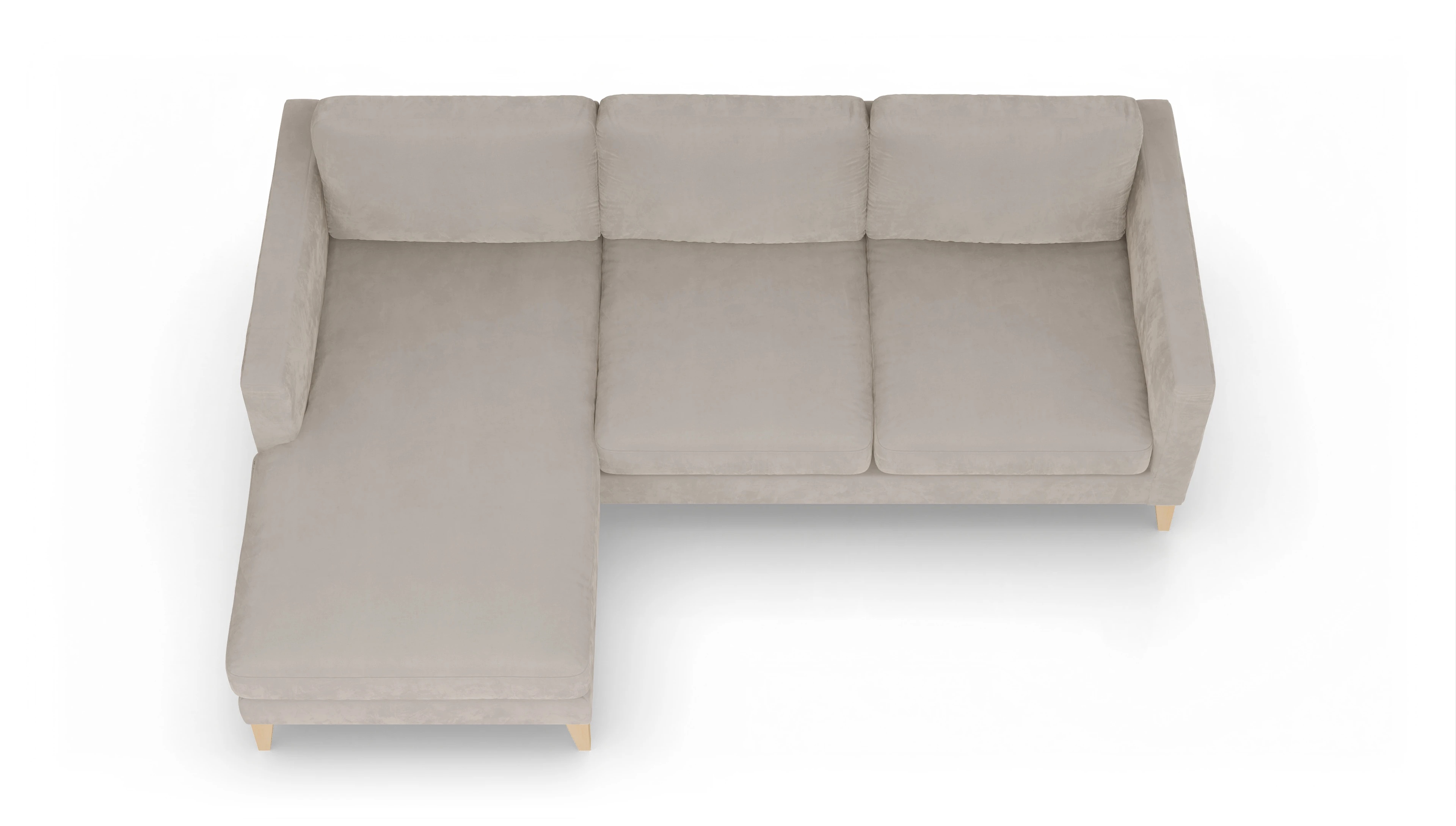 Ansicht des Produktes Montes Sofa mit Rec links in Samt grau