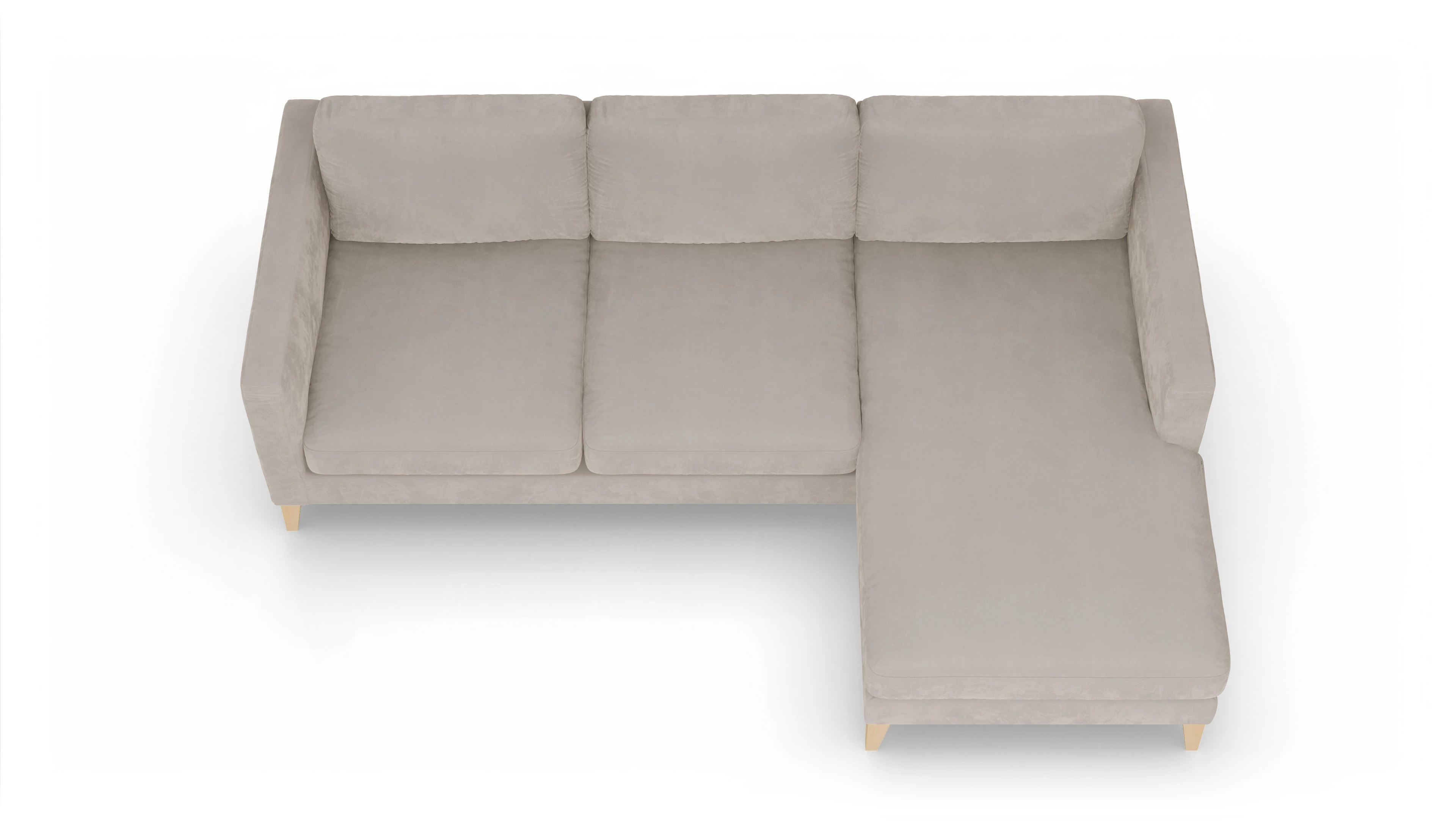 Ansicht des Produktes Montes Sofa mit Rec rechts in Samt grau