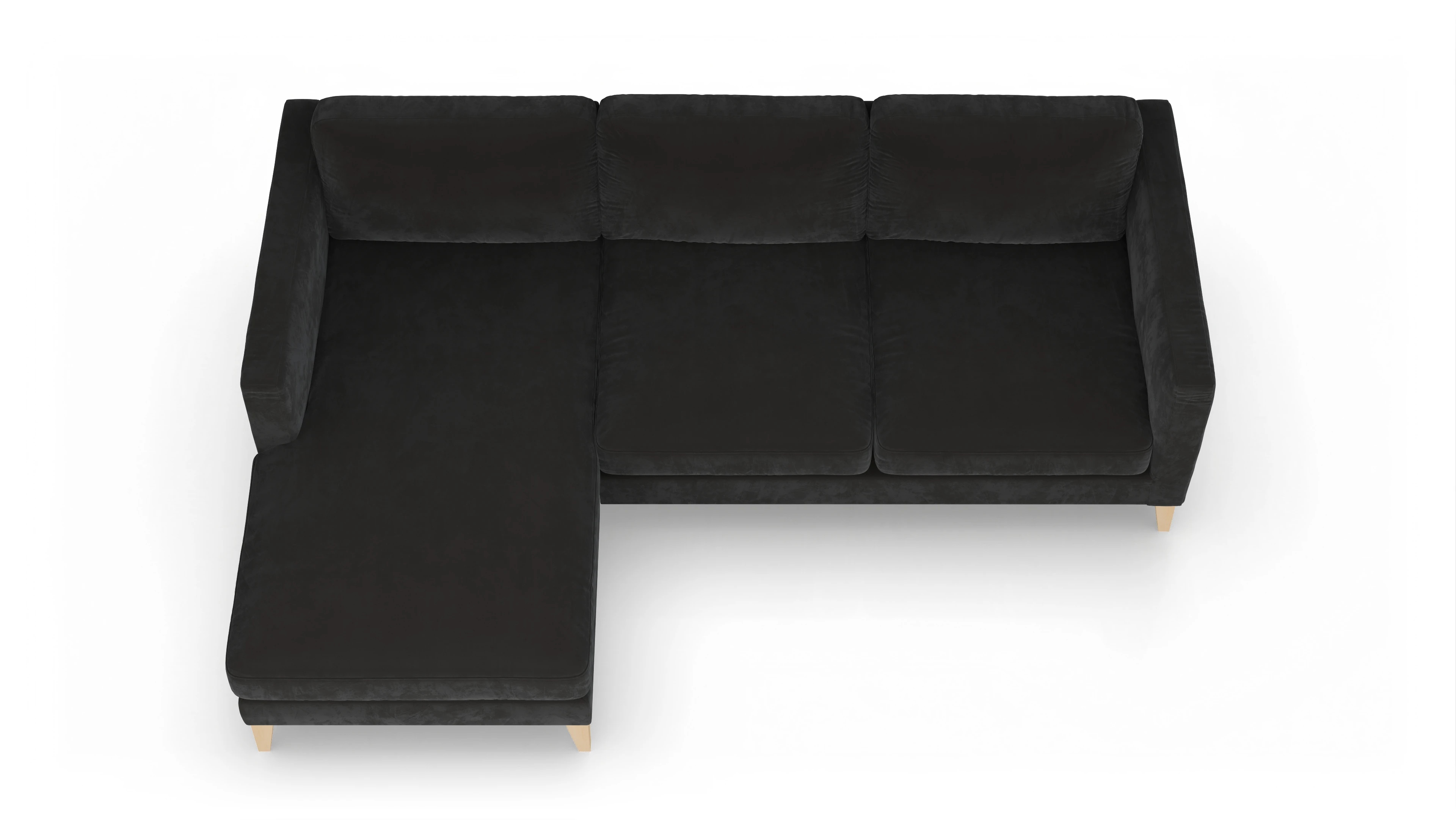 Ansicht des Produktes Montes Sofa mit Rec links in Samt grau