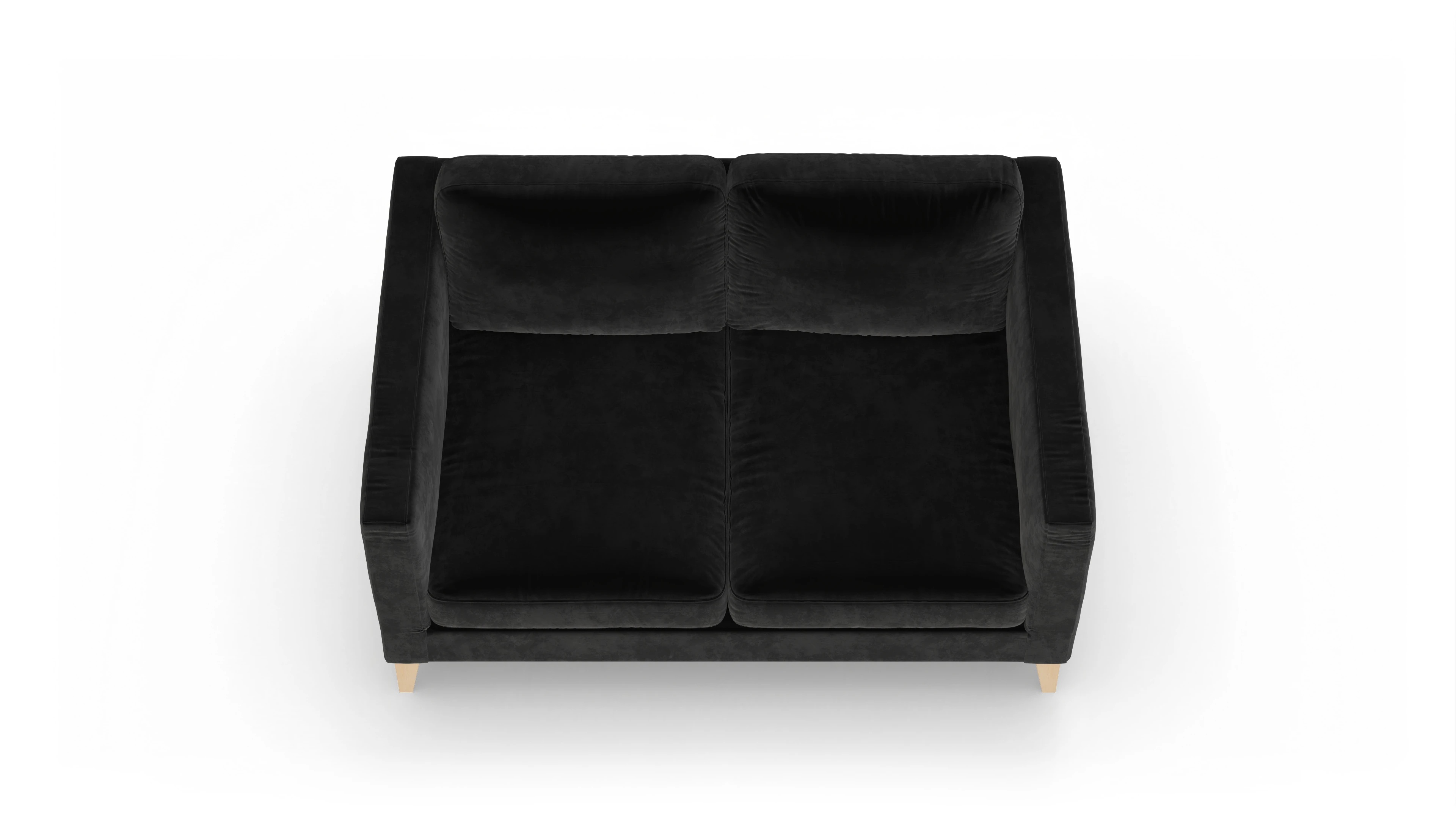 Montes Stoffsofa Ansicht des Produktes Montes 2-Sitzer in Samt schwarz