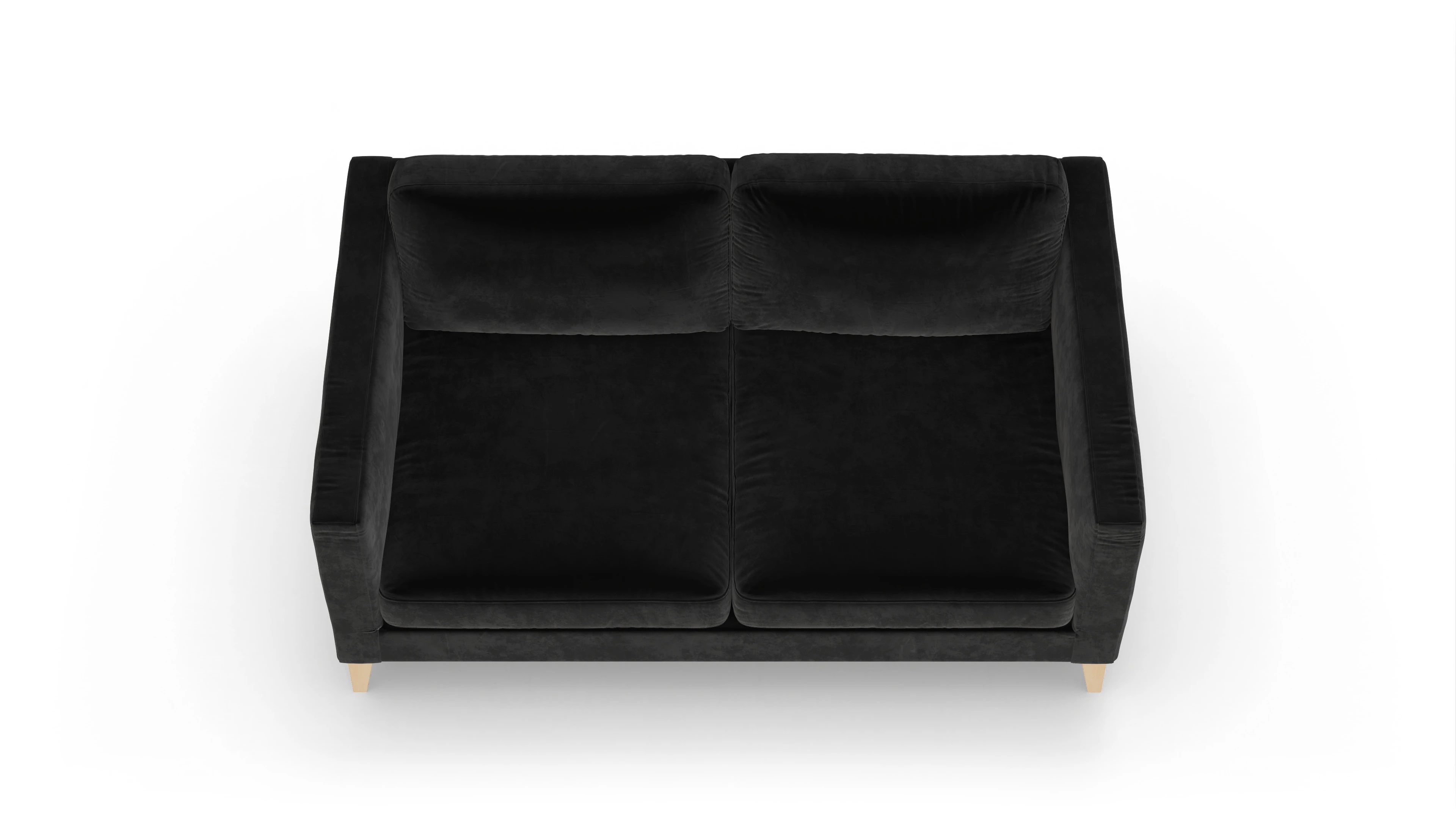 Montes Stoffsofa Ansicht des Produktes Montes 2,5-Sitzer in Samt schwarz