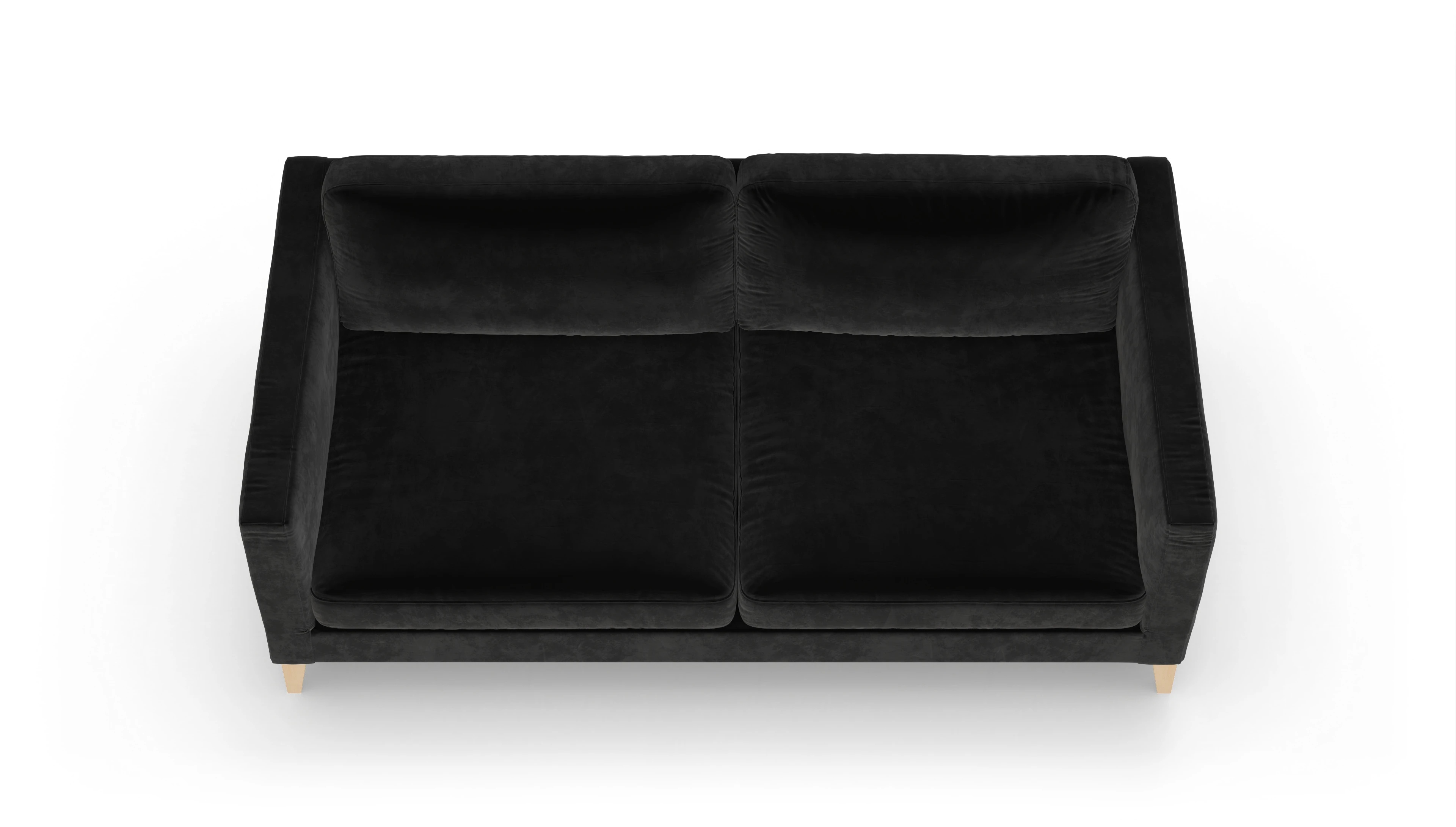 Montes Stoffsofa Ansicht des Produktes Montes 3,5-Sitzer in Samt schwarz