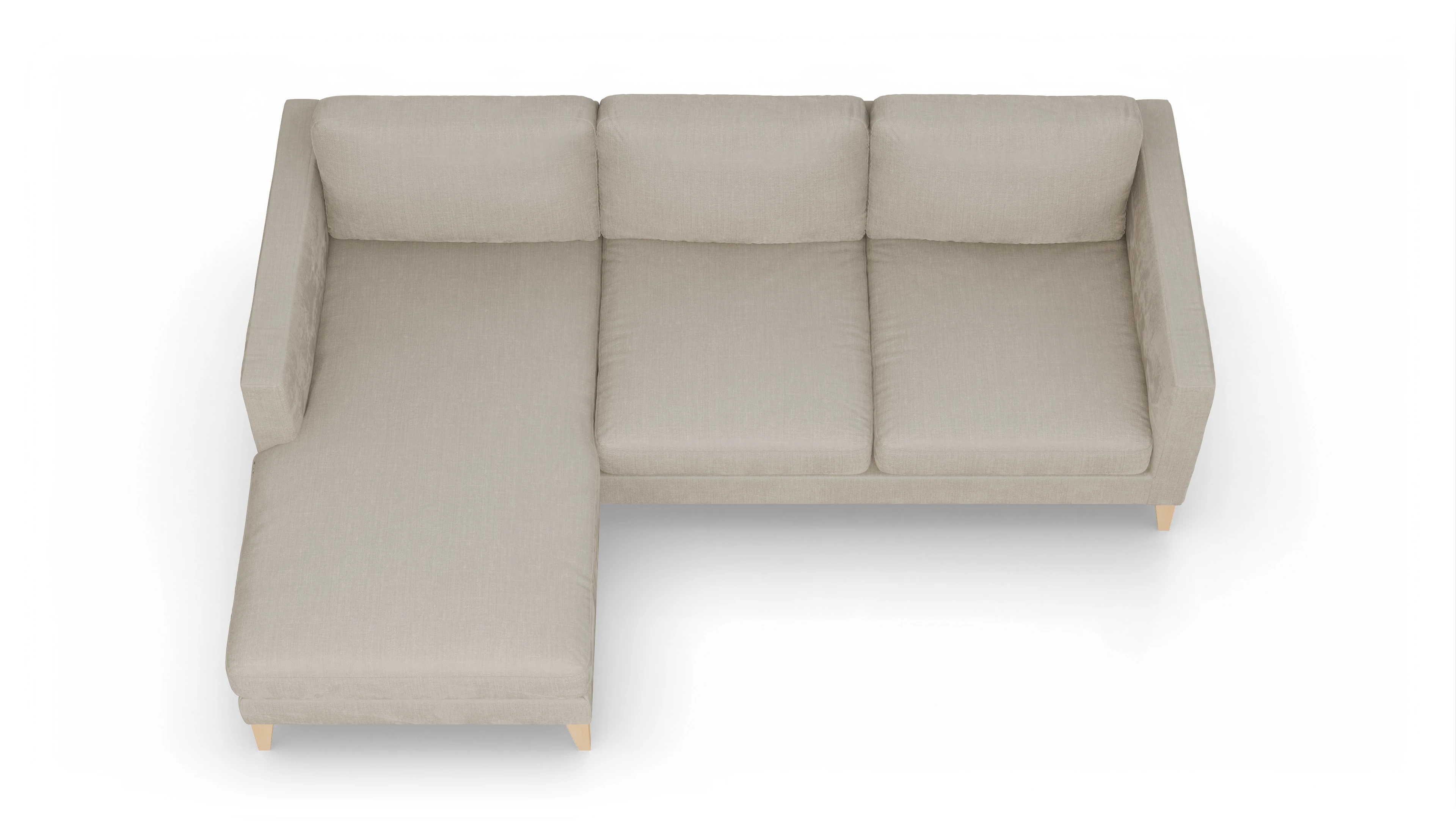 Ansicht des Produktes Montes Sofa mit Rec links in Stoff beige