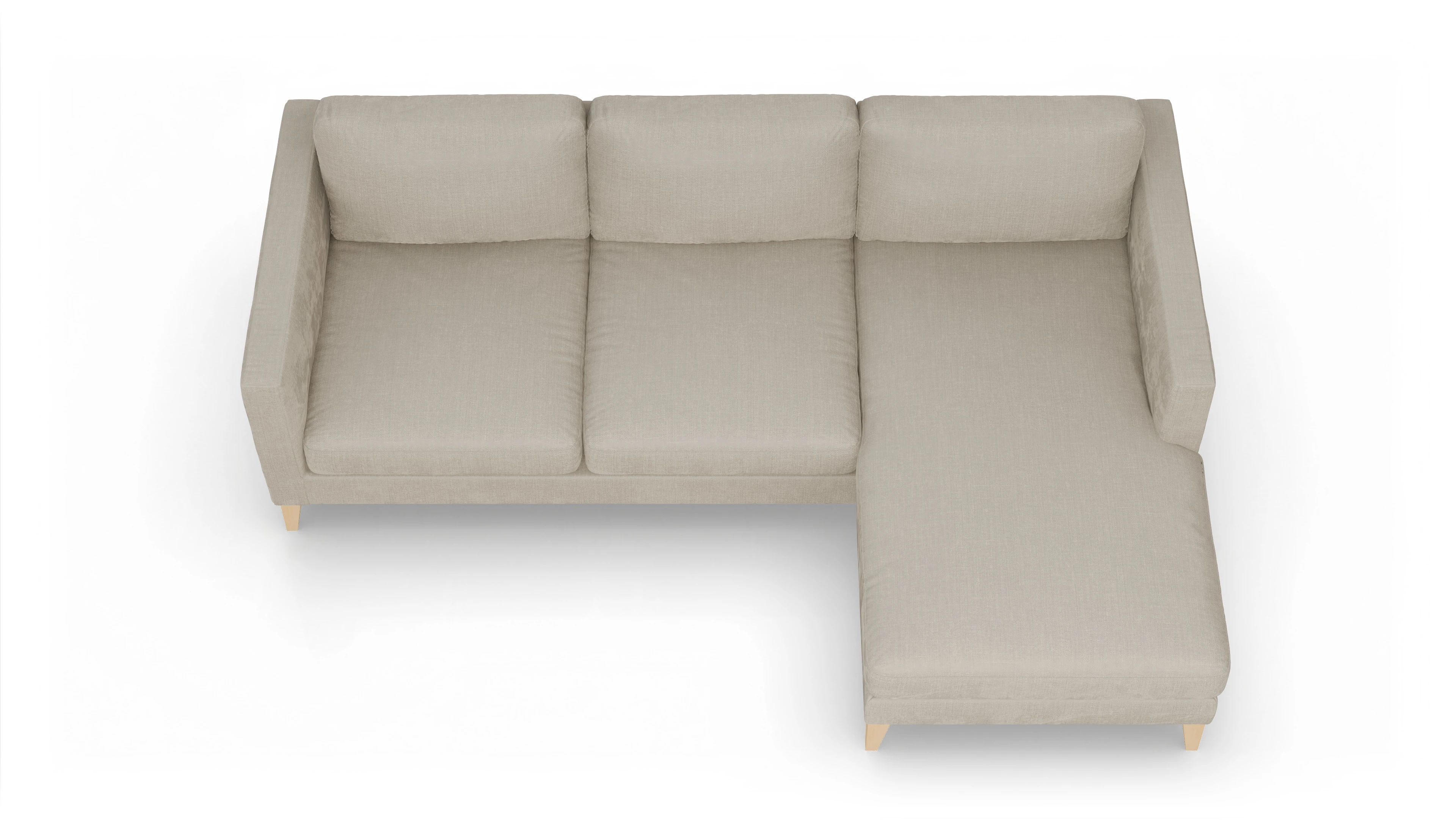 Ansicht des Produktes Montes Sofa mit Rec rechts in Stoff beige