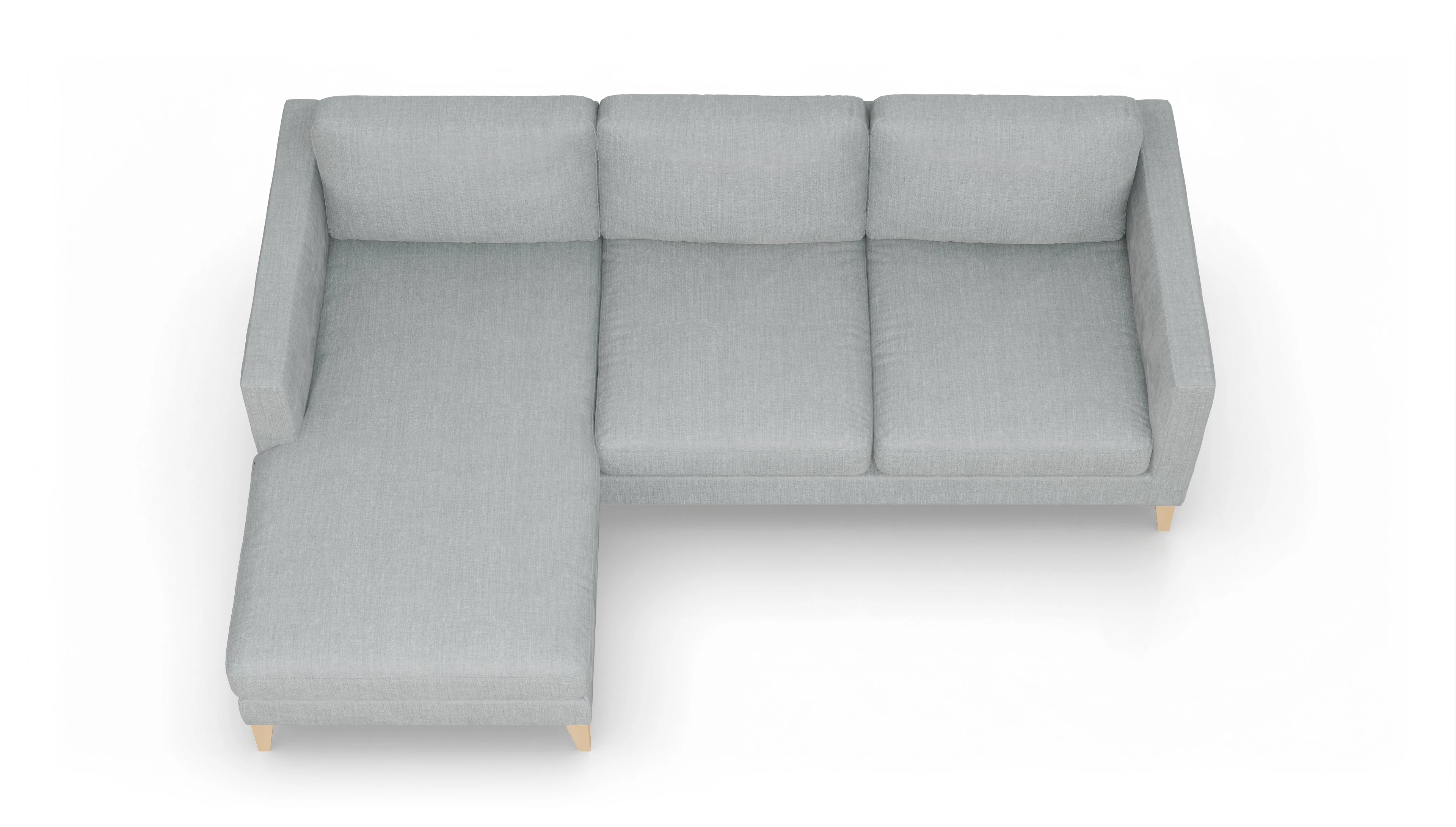 Ansicht des Produktes Montes Sofa mit Rec links in Stoff grau