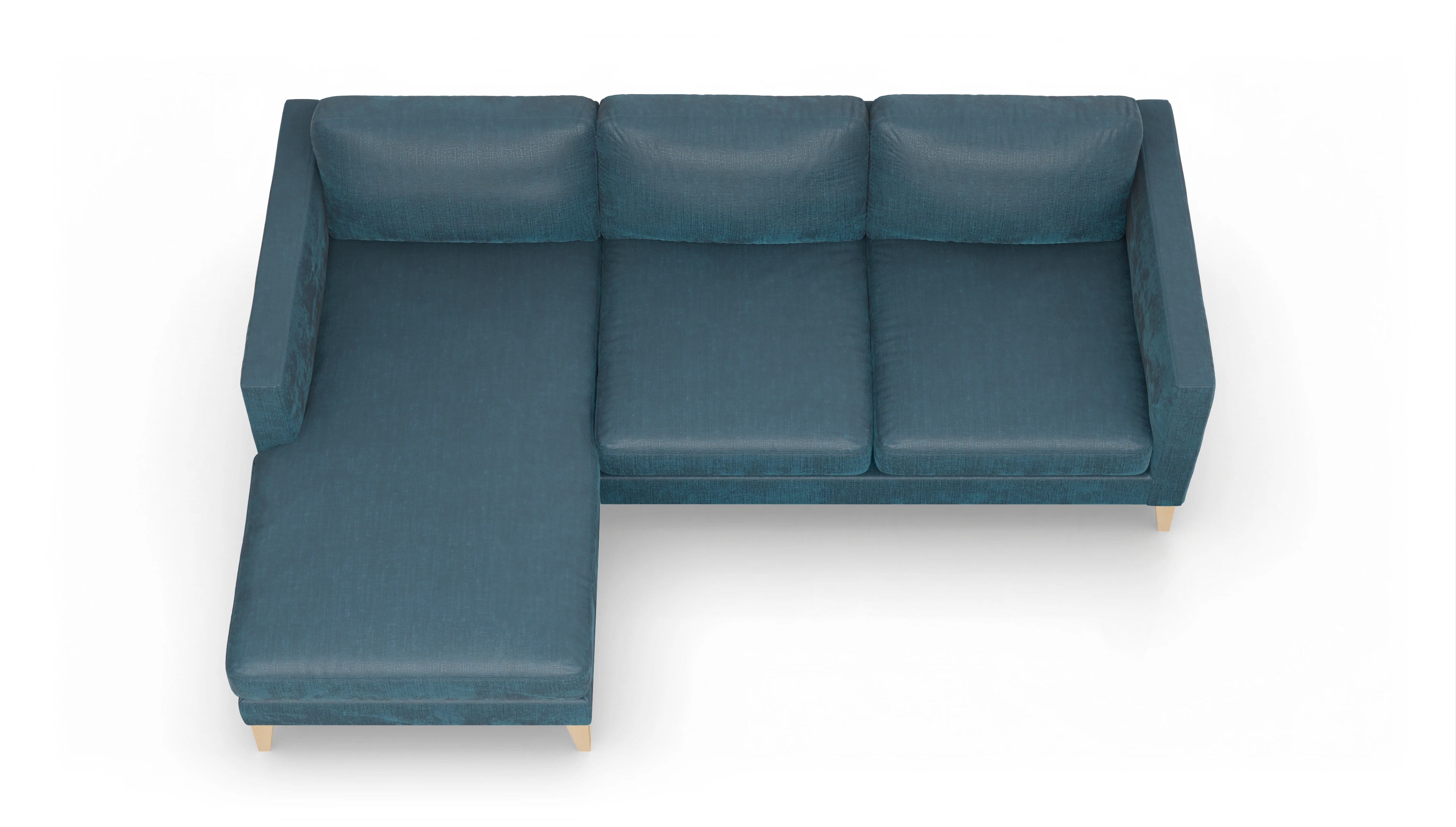 Ansicht des Produktes Montes Sofa mit Rec links in Stoff blau