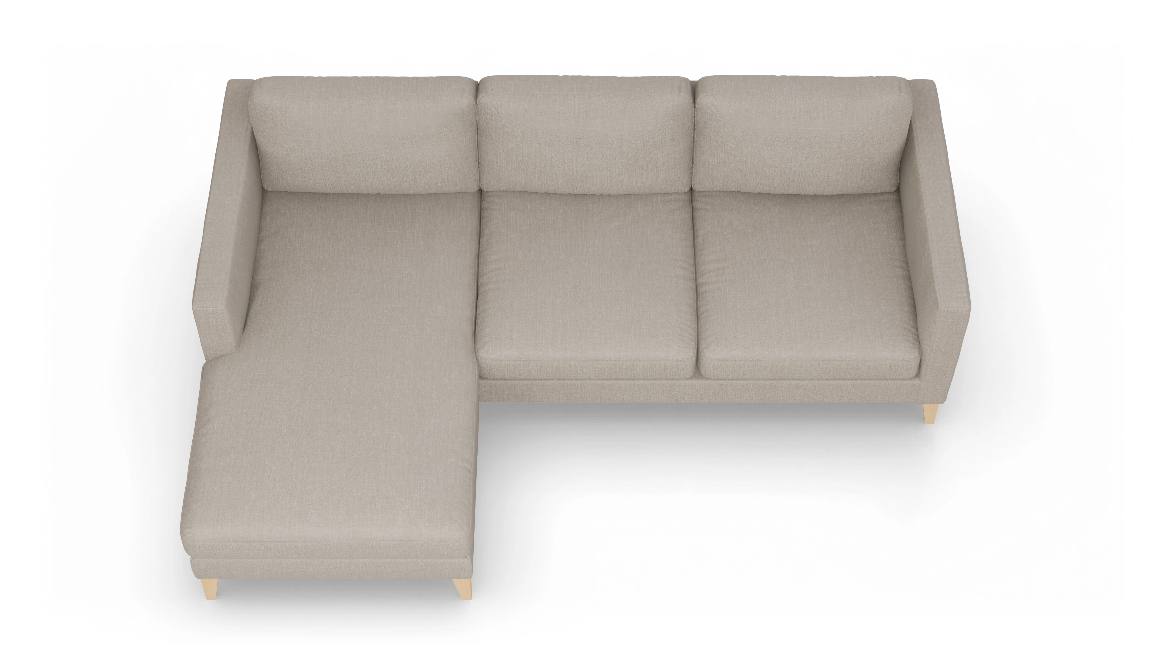 Ansicht des Produktes Montes Sofa mit Rec links in Stoff braun