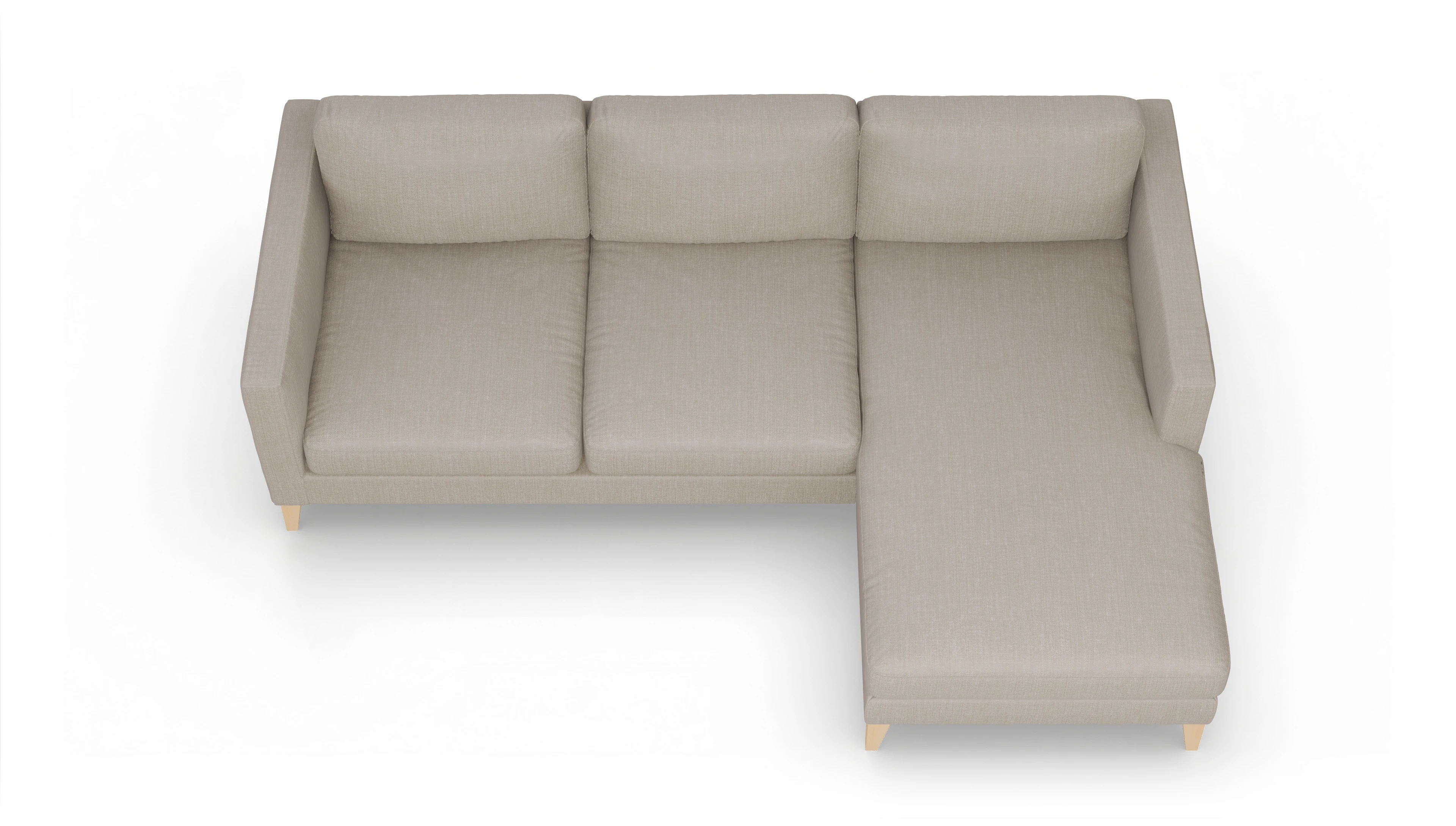 Ansicht des Produktes Montes Sofa mit Rec rechts in Stoff braun