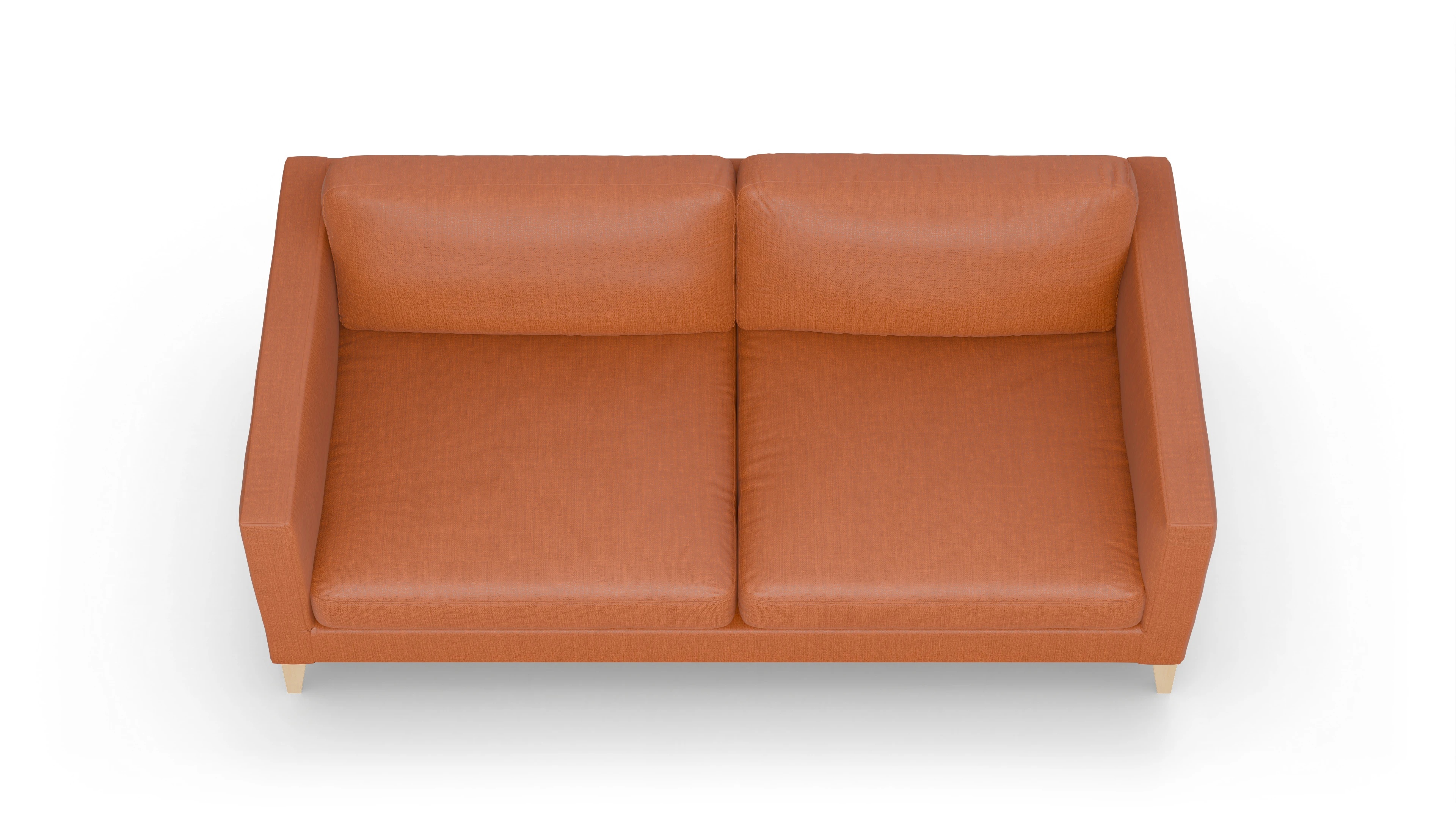 Montes Stoffsofa Ansicht des Produktes Montes 3,5-Sitzer in Stoff orange