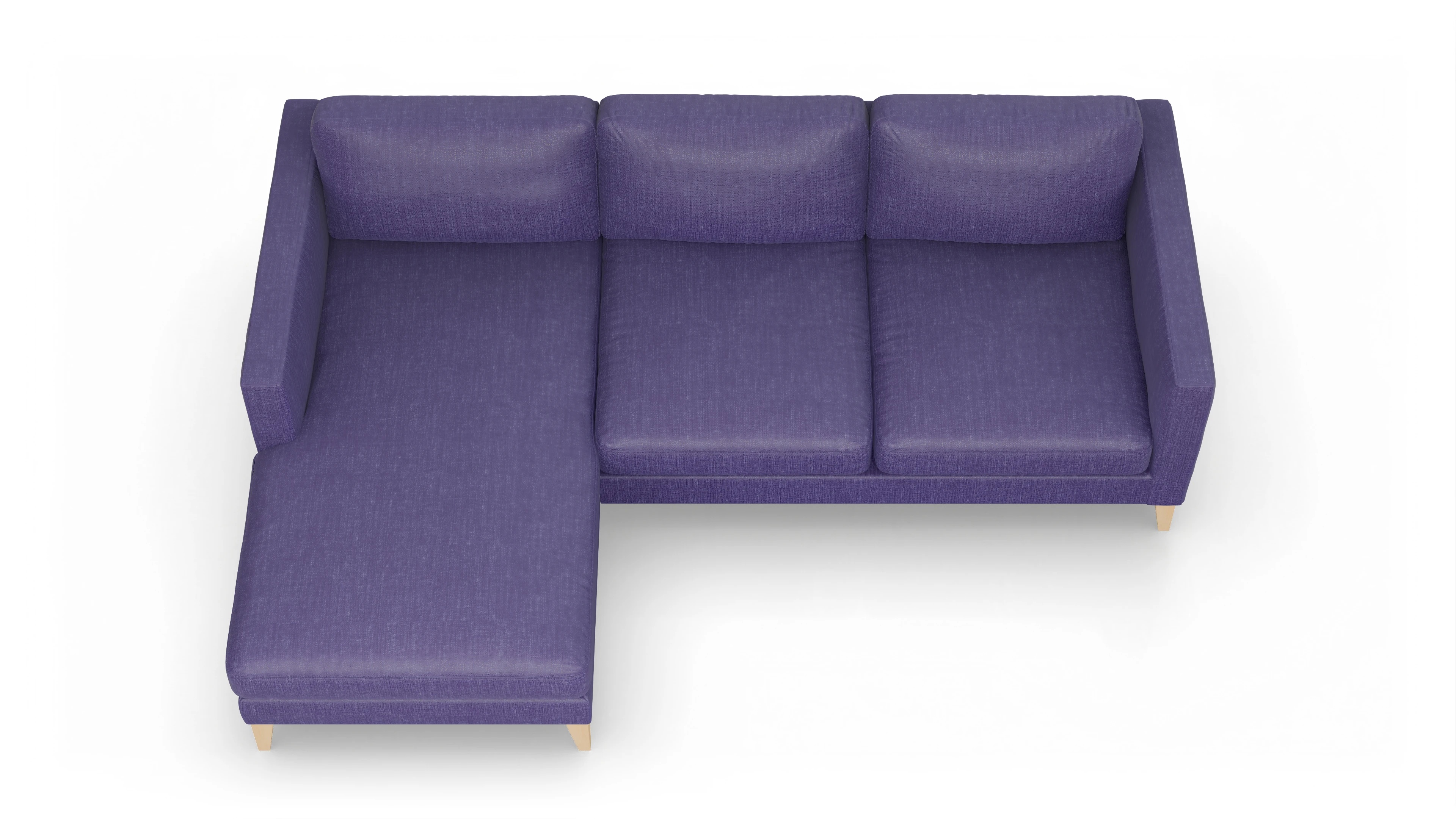 Ansicht des Produktes Montes Sofa mit Rec links in Stoff blau