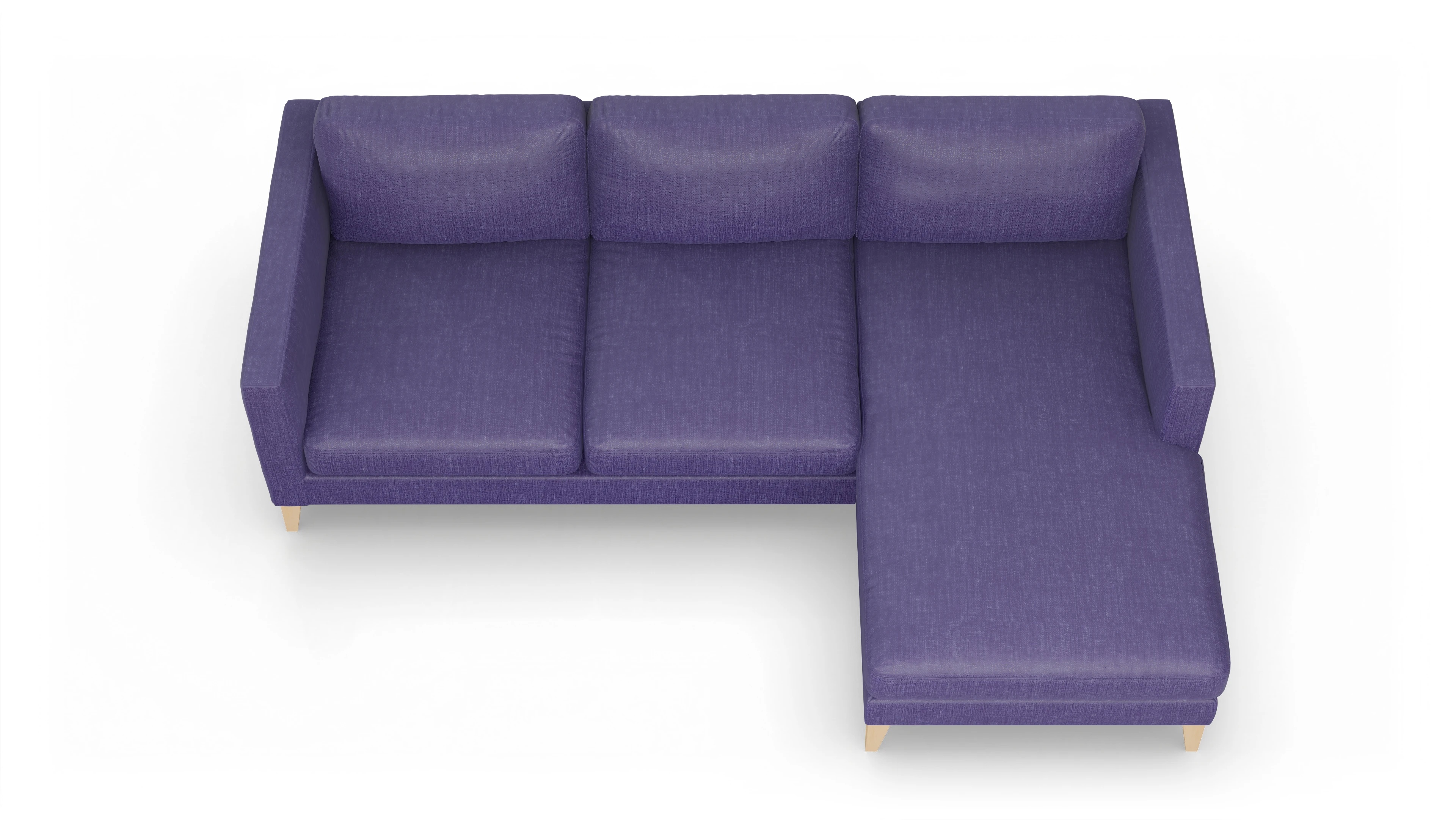 Ansicht des Produktes Montes Sofa mit Rec rechts in Stoff blau