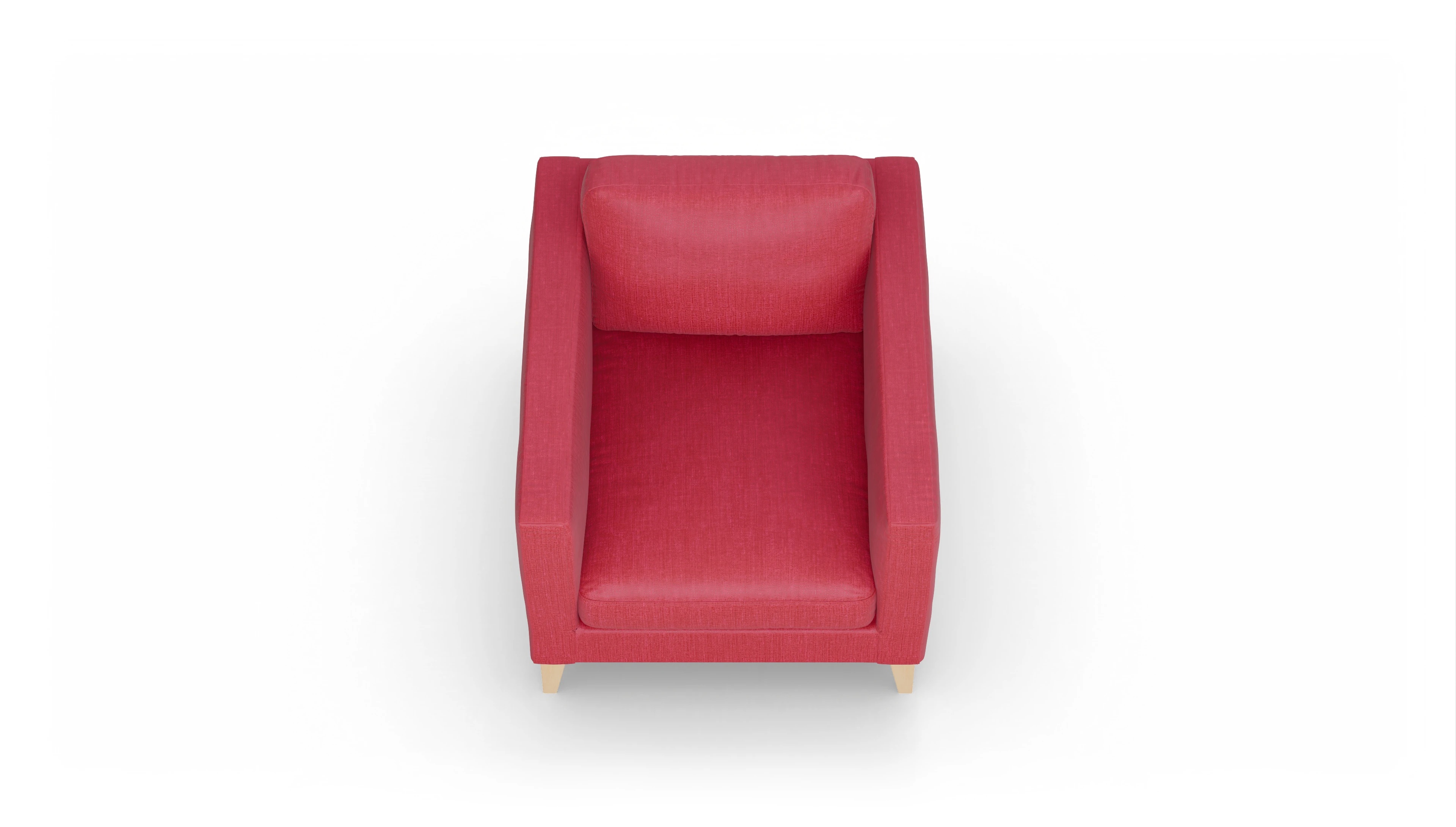 Montes Stoffsessel Ansicht des Produktes Montes Sessel in Stoff rot
