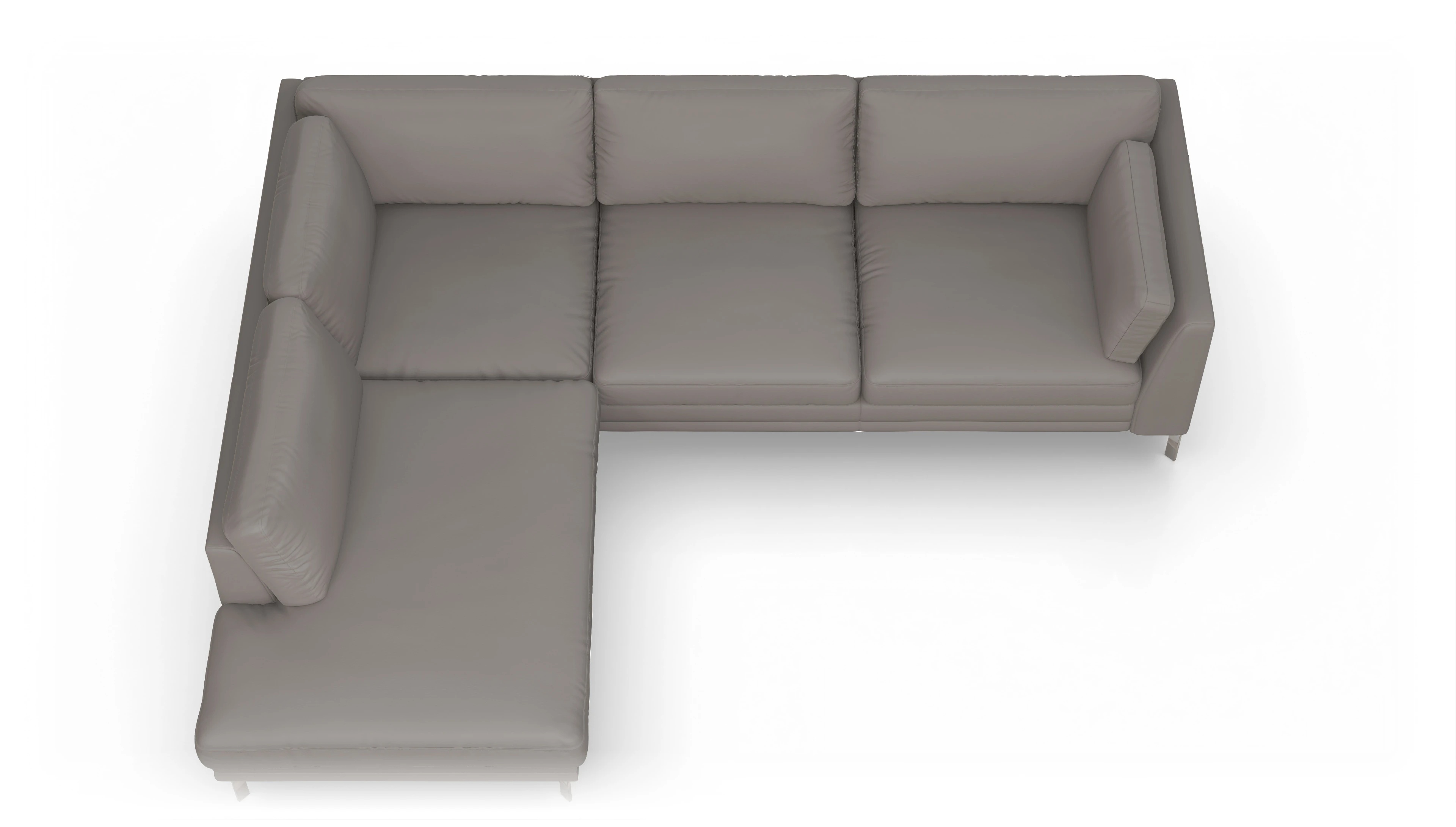 Ansicht des Produktes Lexington Sofa mit Rec links in Leder grau