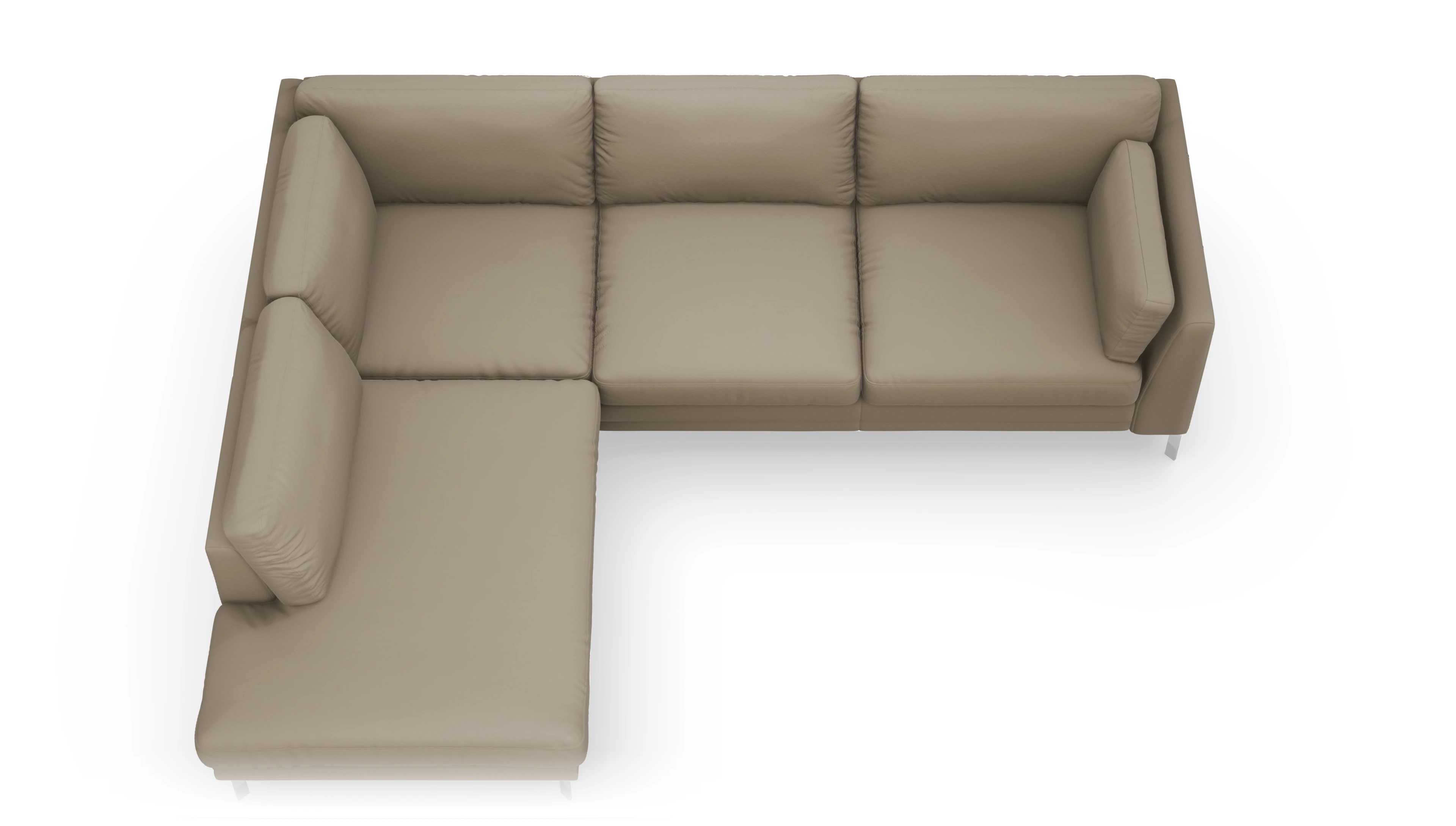 Lexington Ledersofa Ansicht des Produktes Lexington Sofa mit Rec links in Leder grau