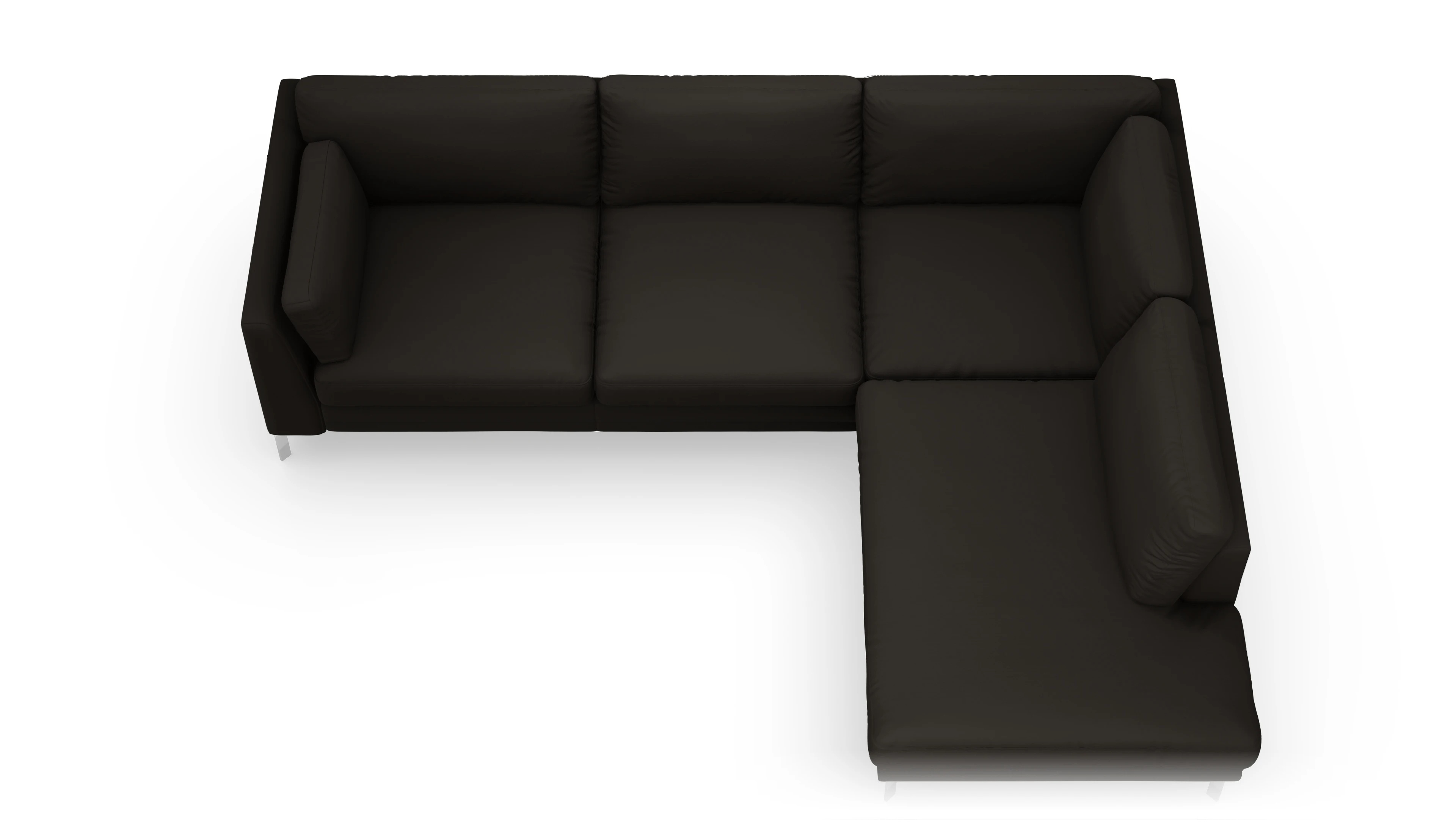 Ansicht des Produktes Lexington Sofa mit Rec rechts in Leder braun