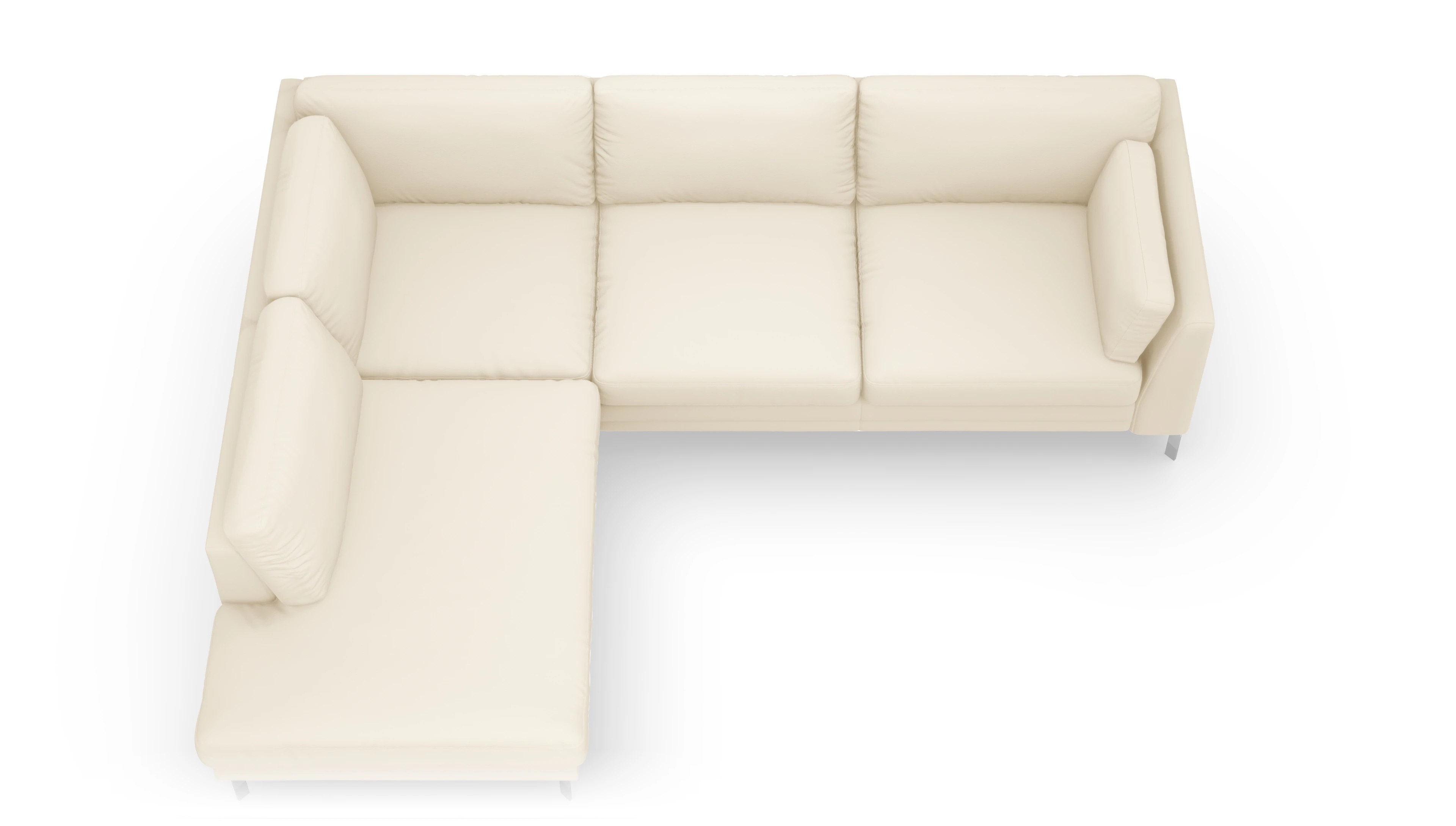 Ansicht des Produktes Lexington Sofa mit Rec links in Leder weiß