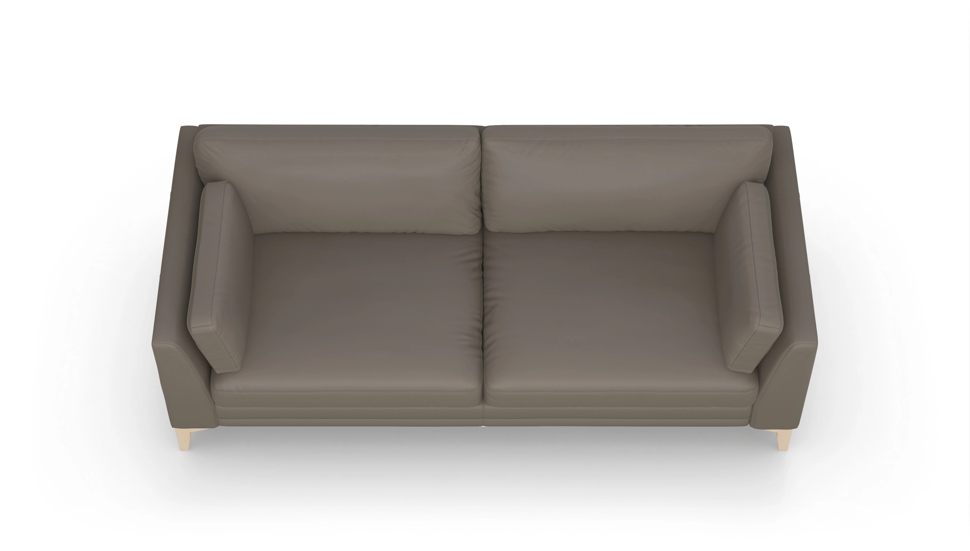 Ansicht des Produktes Village 3-Sitzer in Leder grau