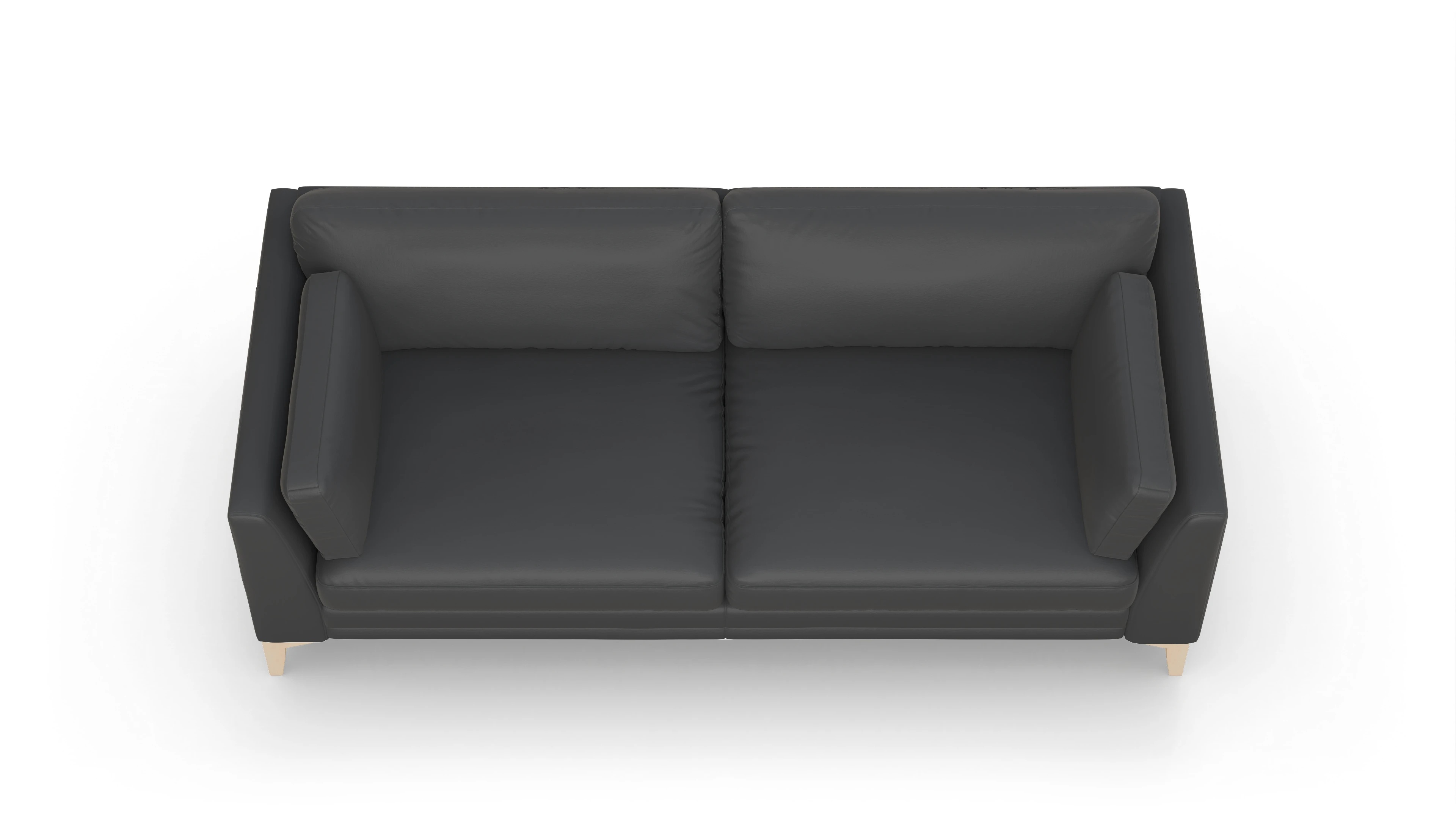 Ansicht des Produktes Village 3-Sitzer in Leder grau