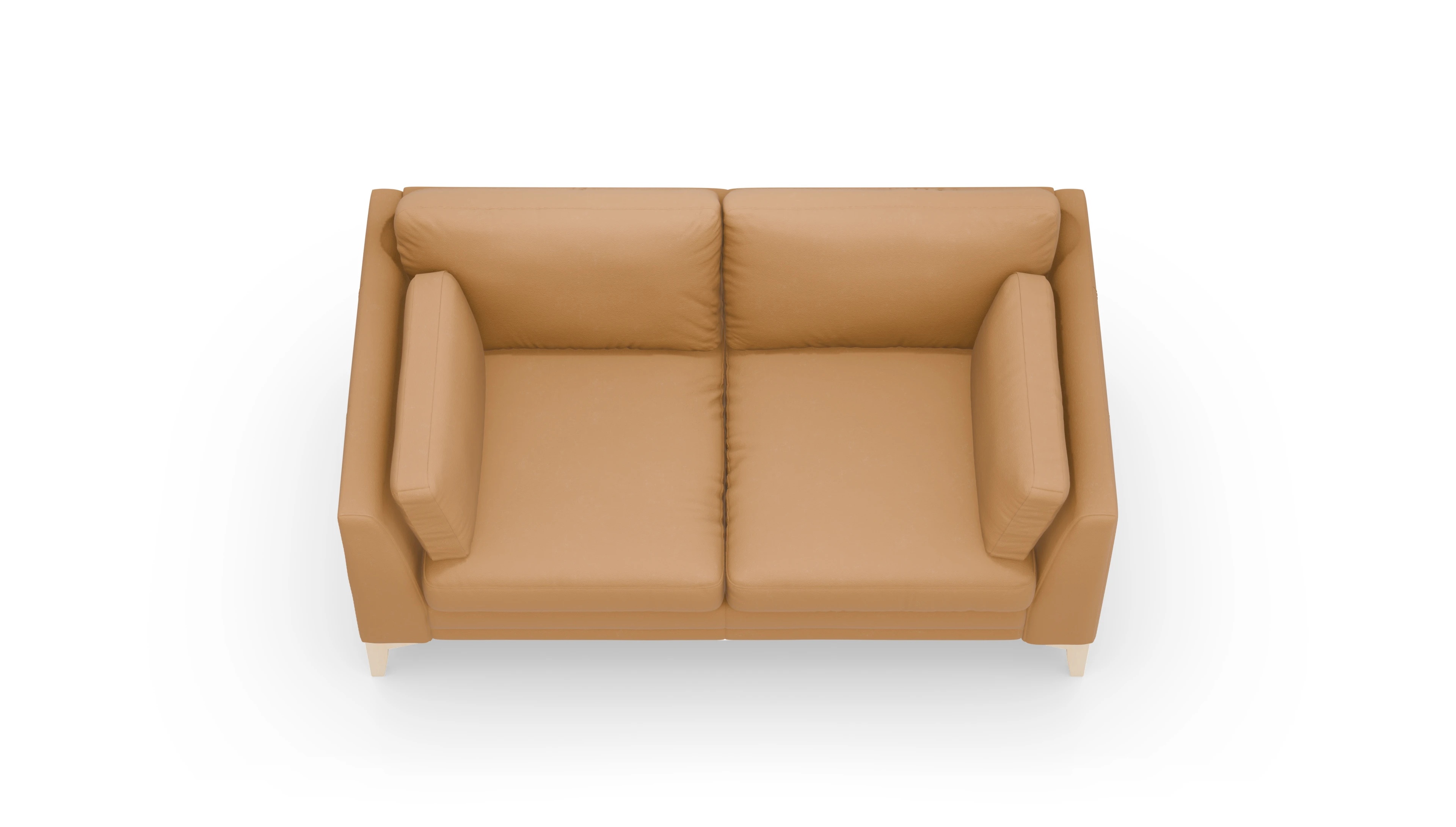 Village Ledersofa Ansicht des Produktes Village 2-Sitzer in Leder braun