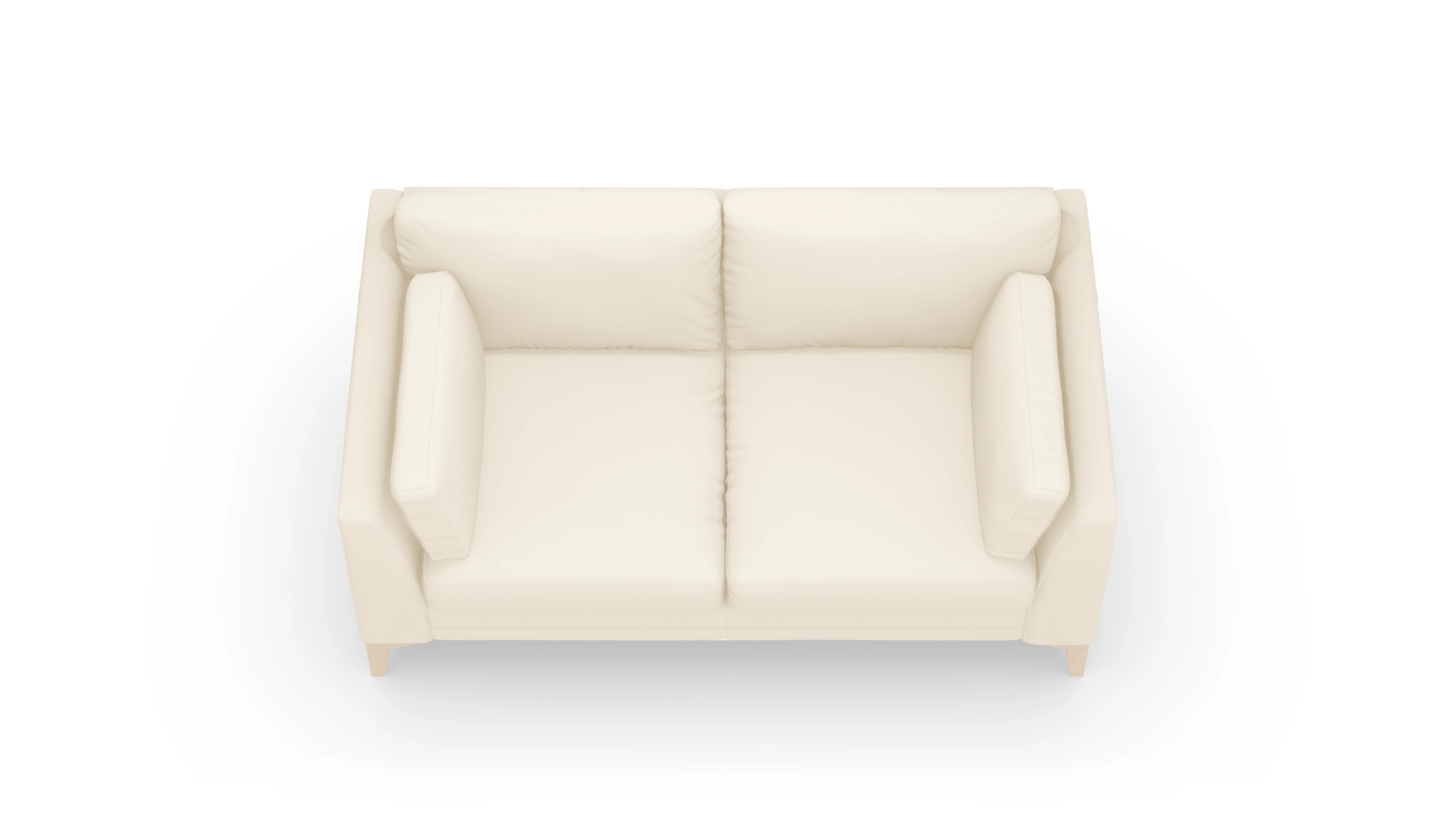Village Ledersofa Ansicht des Produktes Village 2-Sitzer in Leder weiß