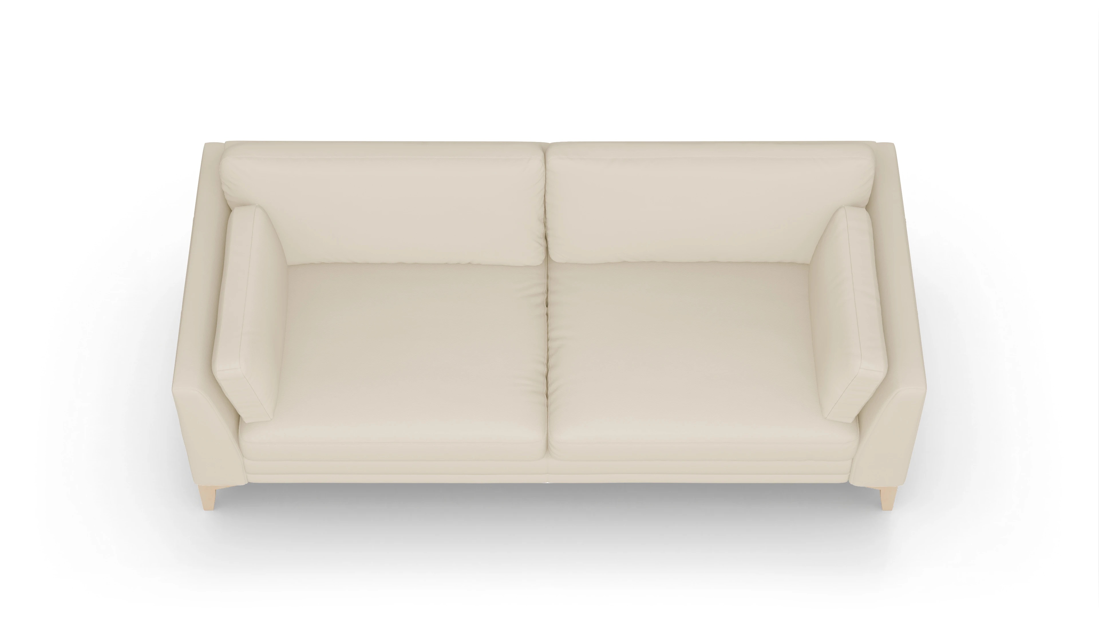 Ansicht des Produktes Village 3-Sitzer in Leder weiß