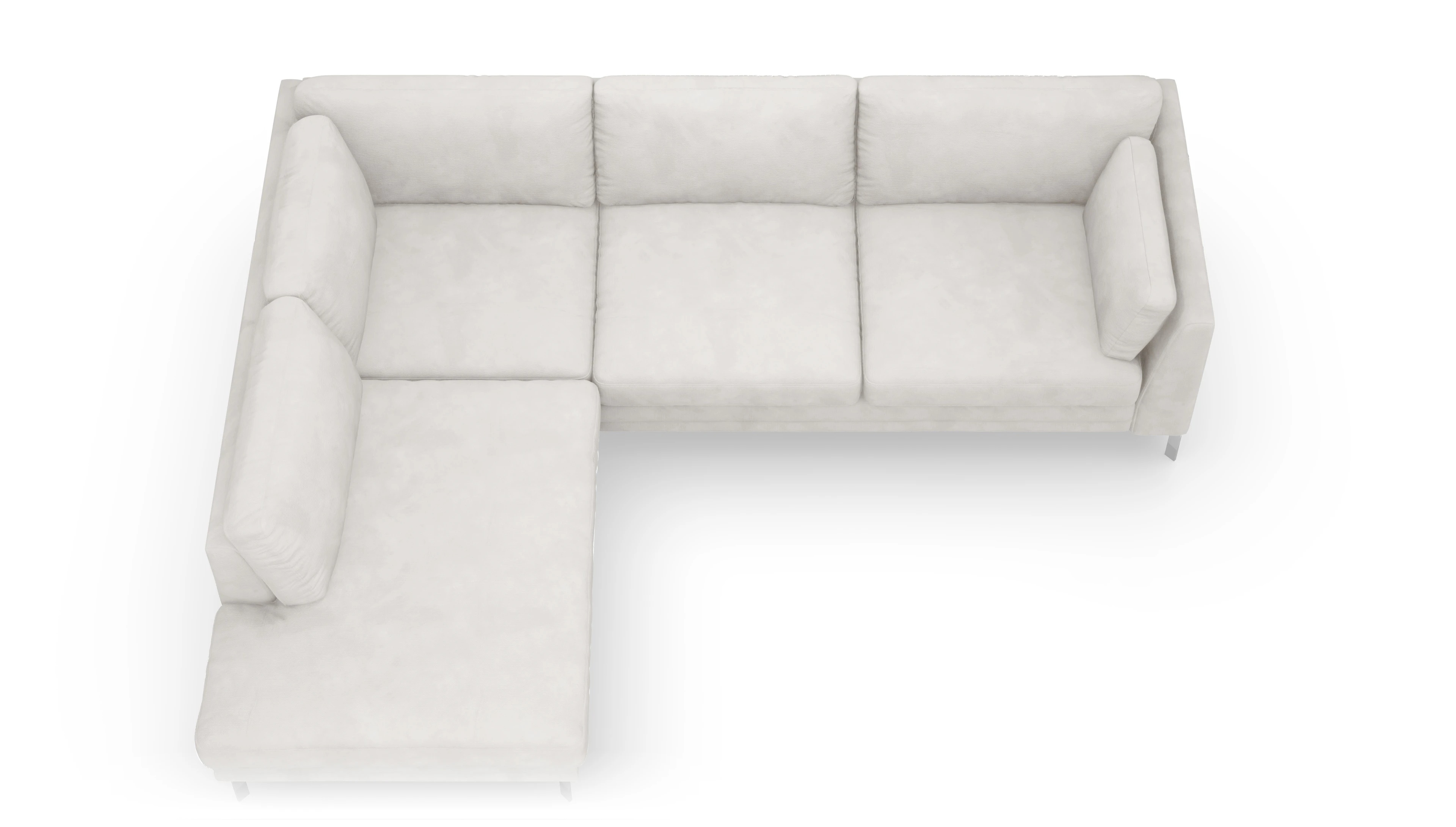 Ansicht des Produktes Lexington Sofa mit Rec links in Samt weiß