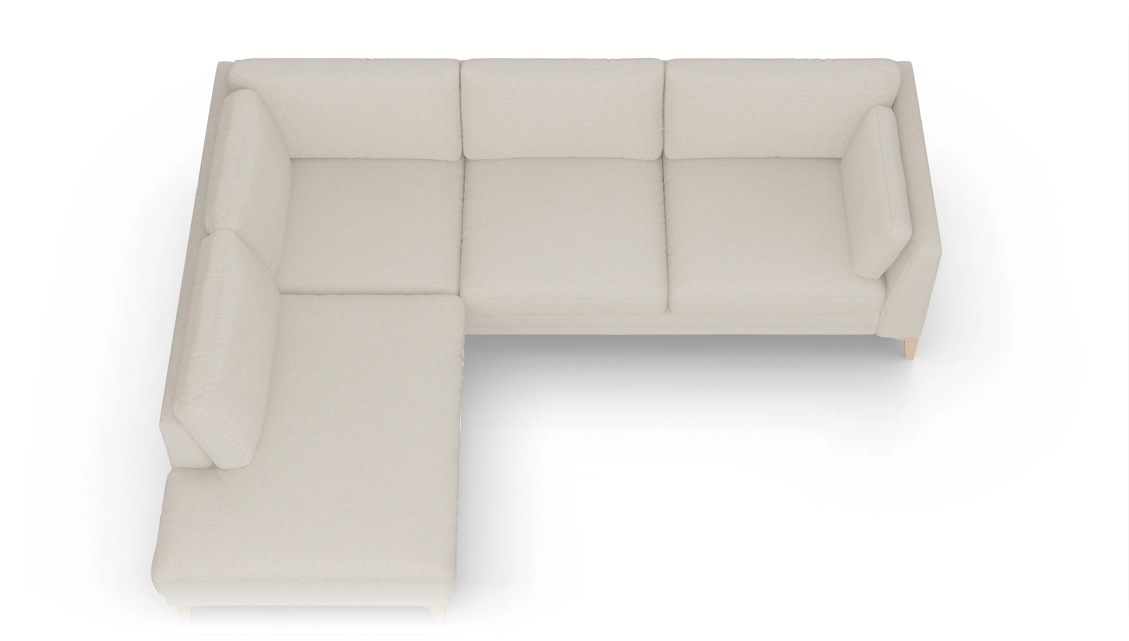 Ansicht des Produktes Village Sofa mit Rec links in Stoff weiß