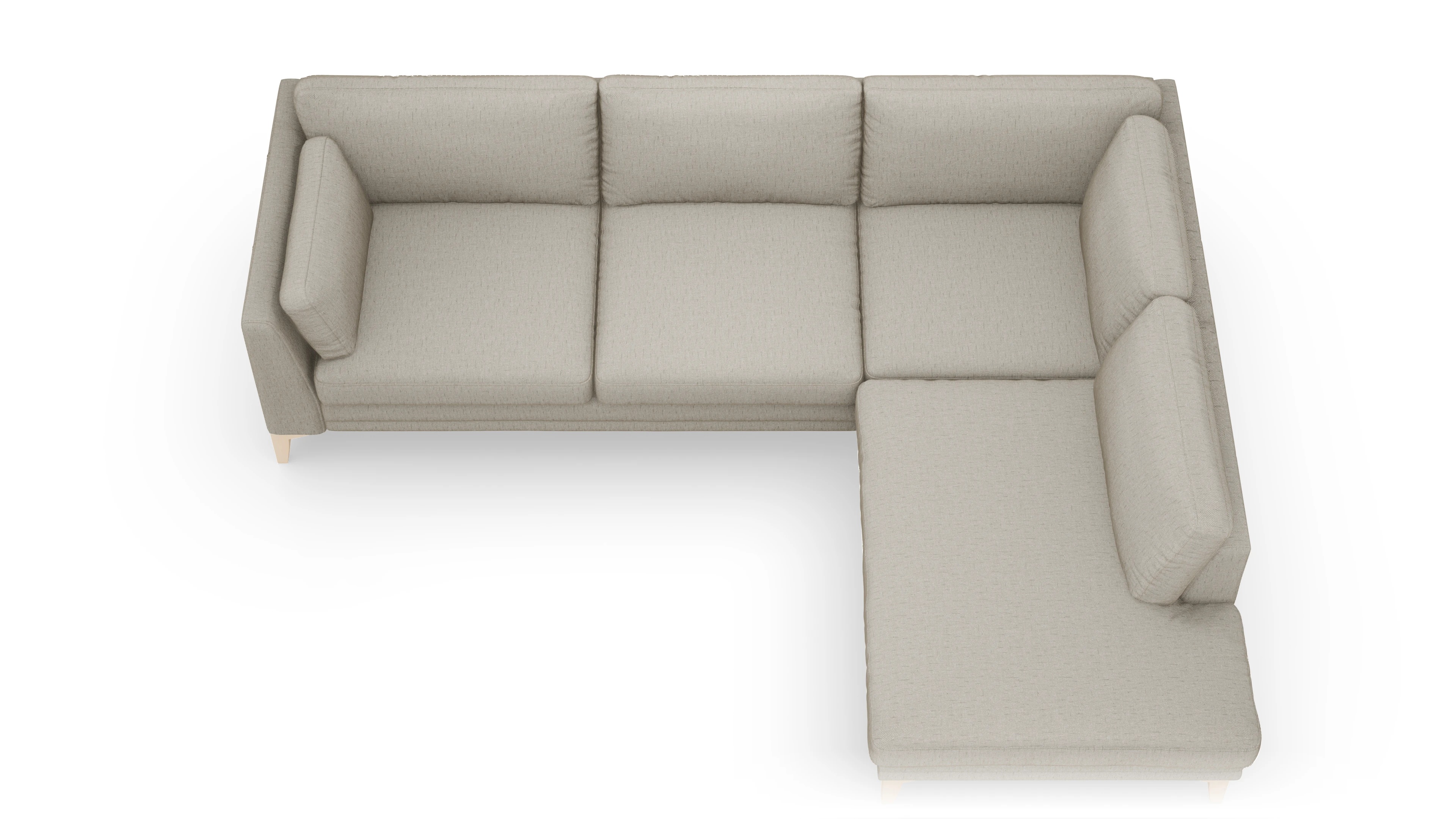 Village Stoffsofa Ansicht des Produktes Village Sofa mit Rec rechts in Stoff beige