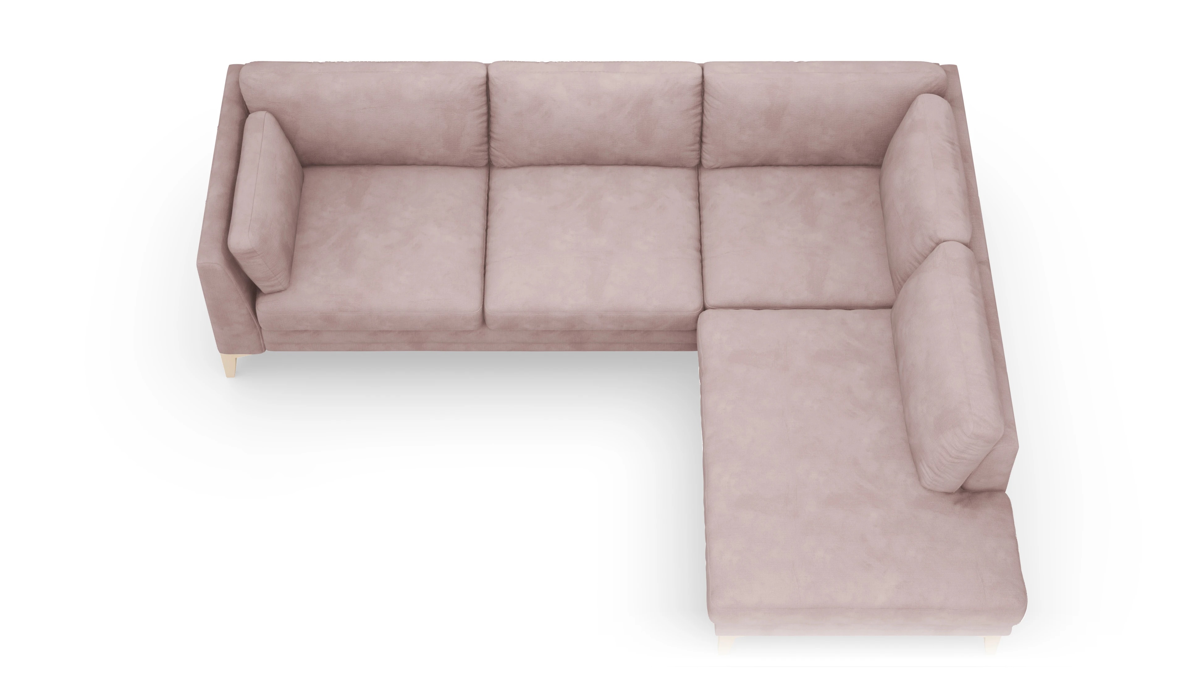 Village Stoffsofa Ansicht des Produktes Village Sofa mit Rec rechts in Samt rot