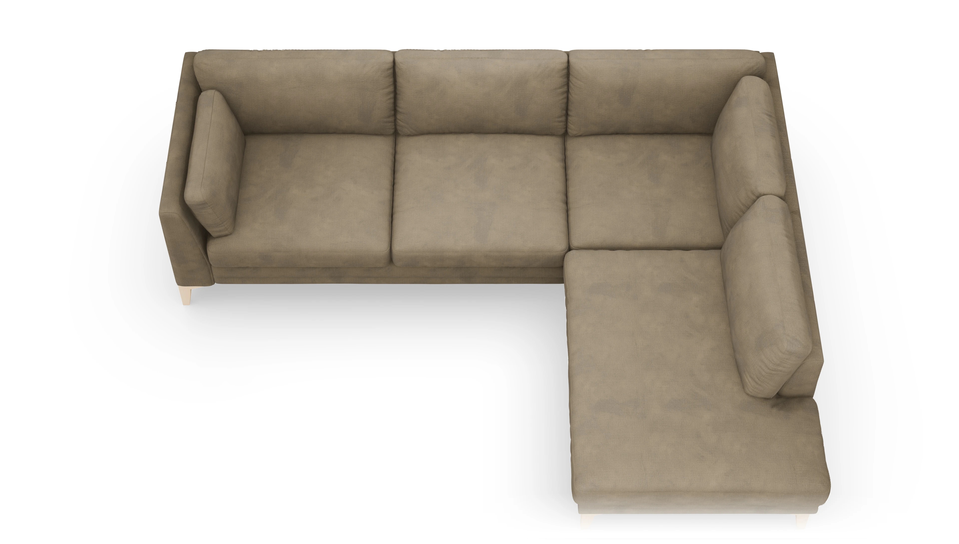 Ansicht des Produktes Village Sofa mit Rec rechts in Samt braun