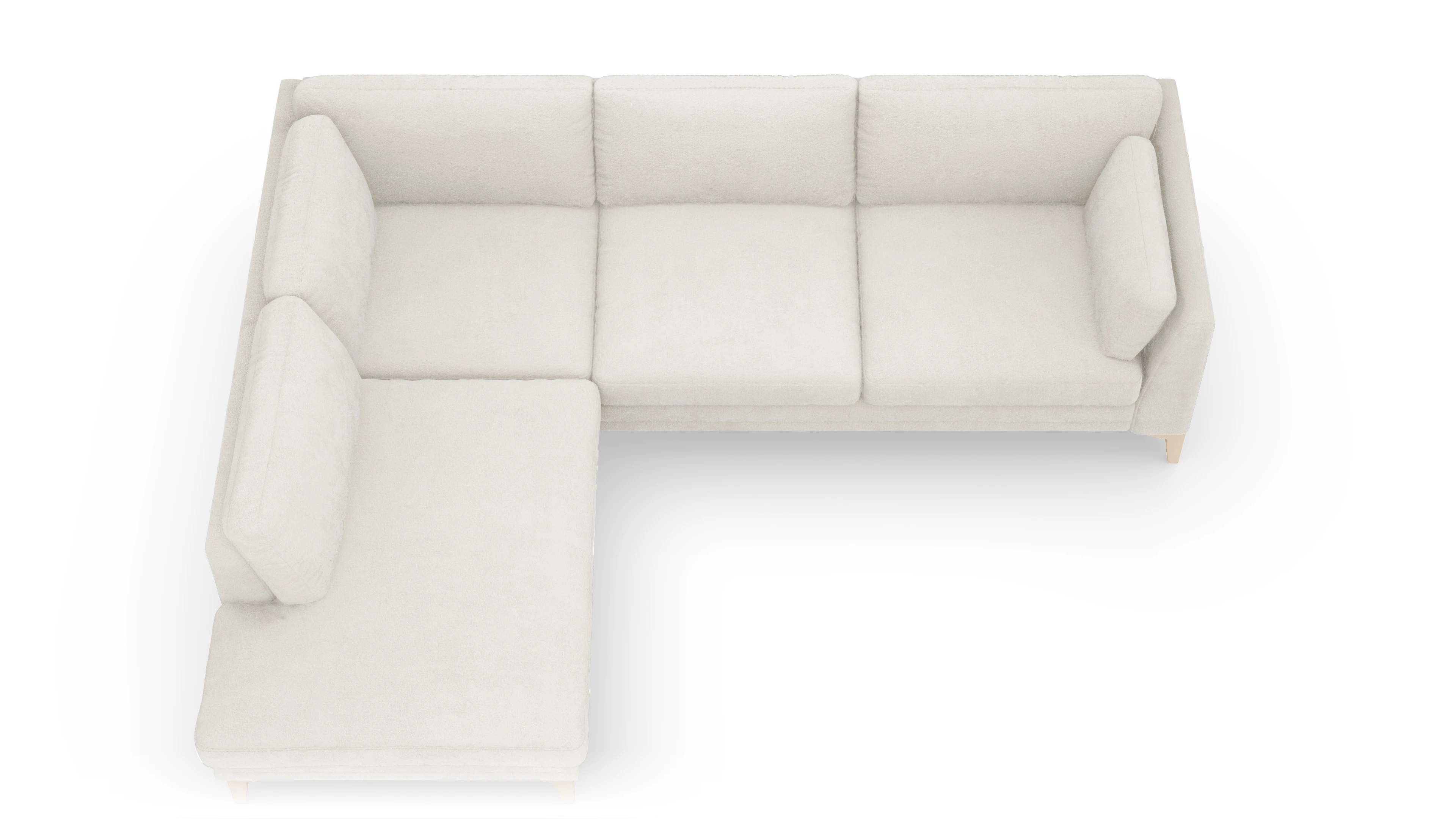 Village Stoffsofa Ansicht des Produktes Village Sofa mit Rec links in Stoff weiß