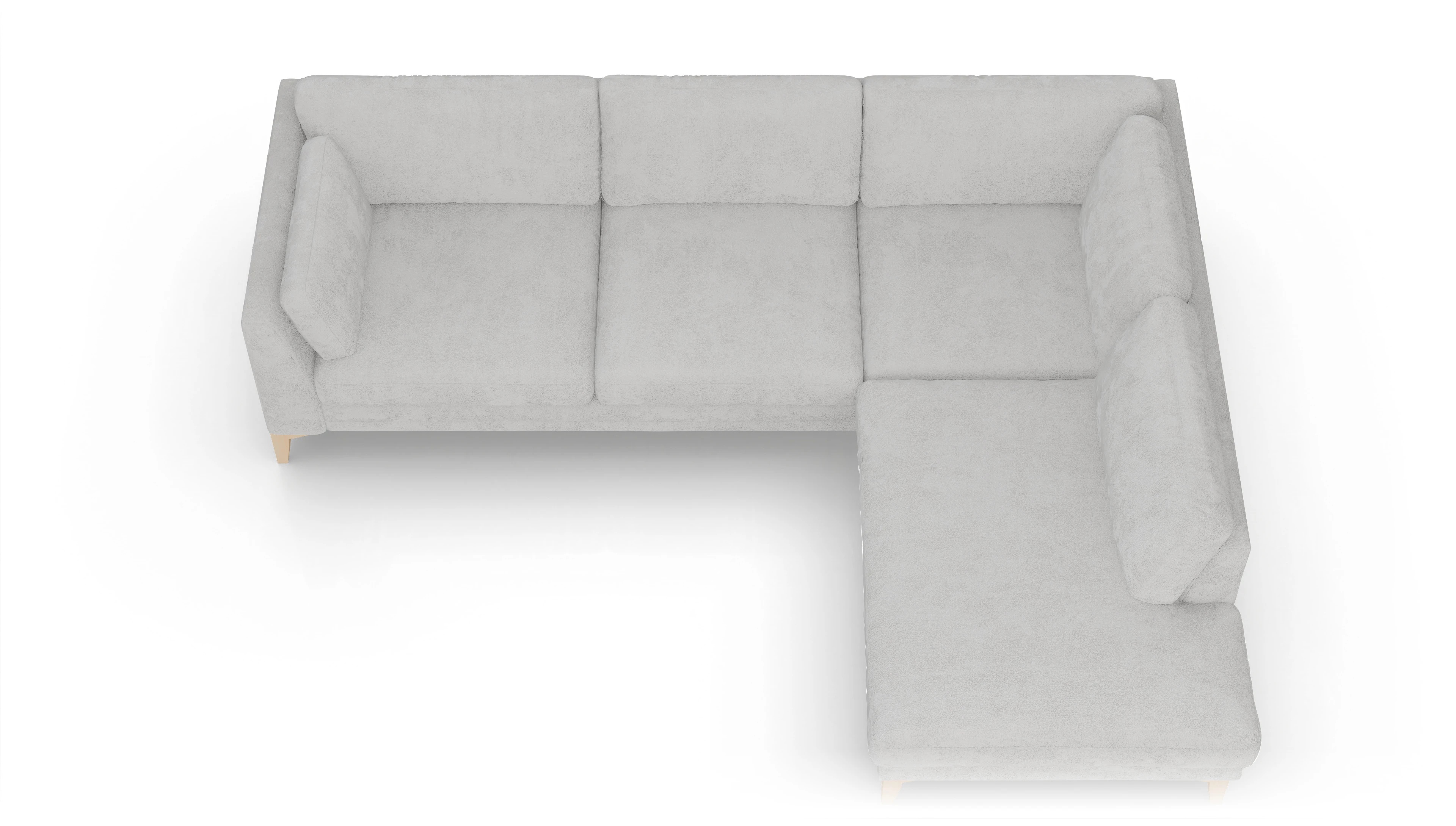 Ansicht des Produktes Village Sofa mit Rec rechts in Stoff weiß