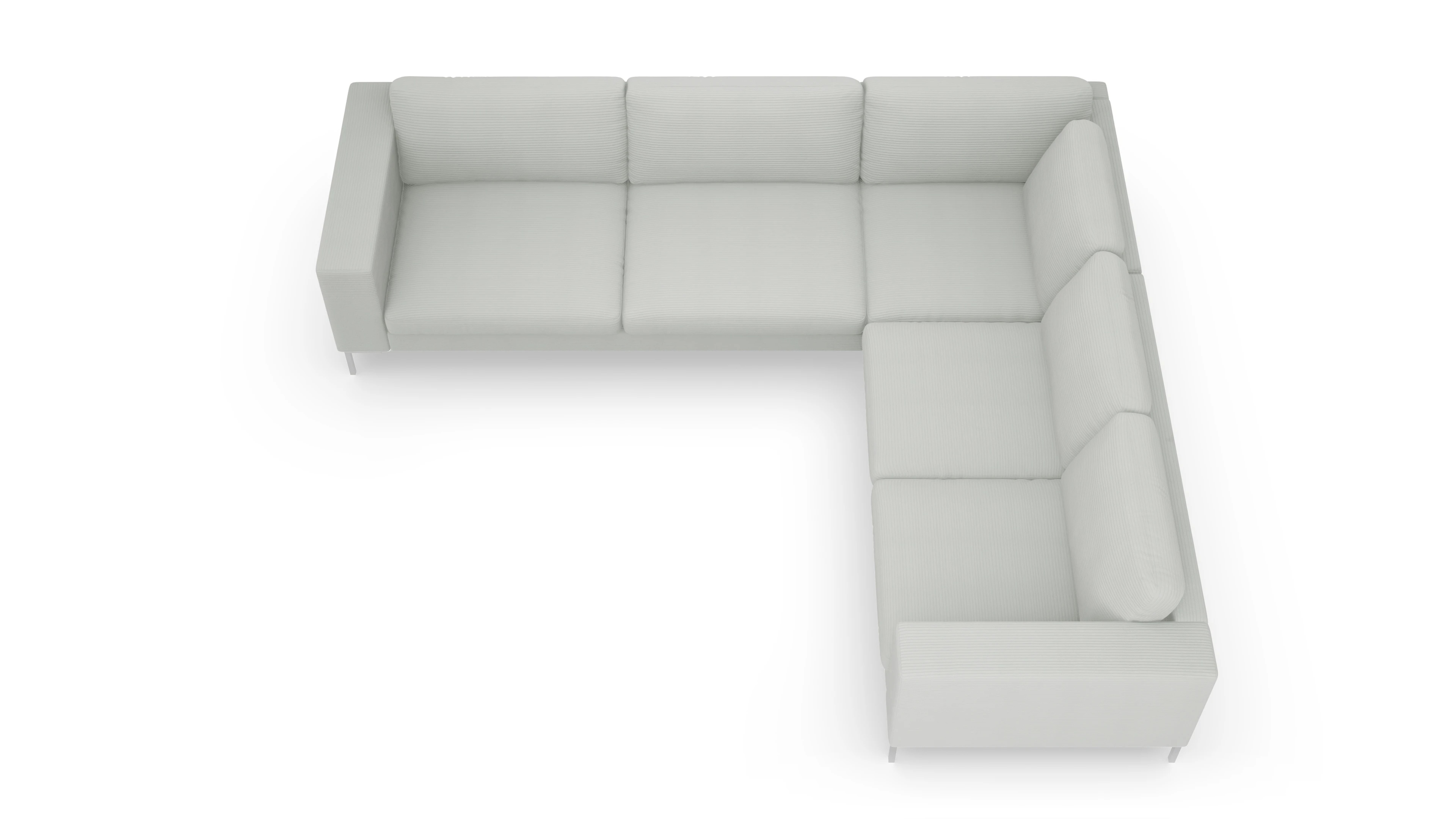 Ansicht des Produktes Paludan Ecksofa Rechts in Cord grau