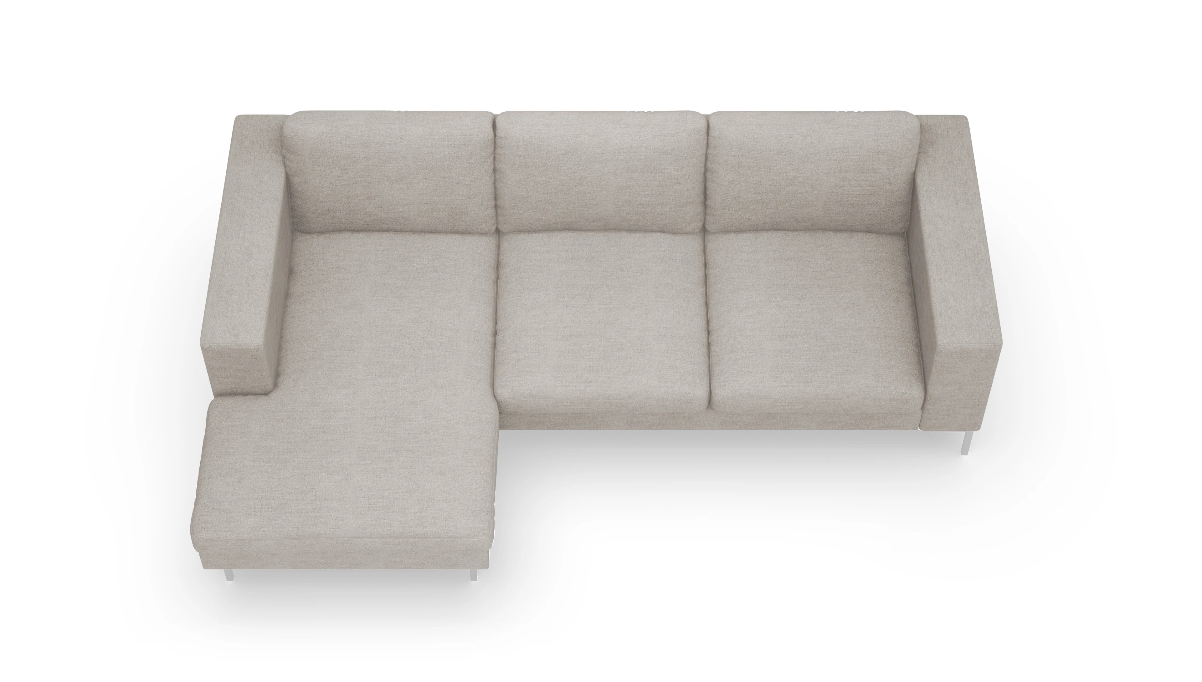 Ansicht des Produktes Paludan Sofa mit Rec links in Stoff beige