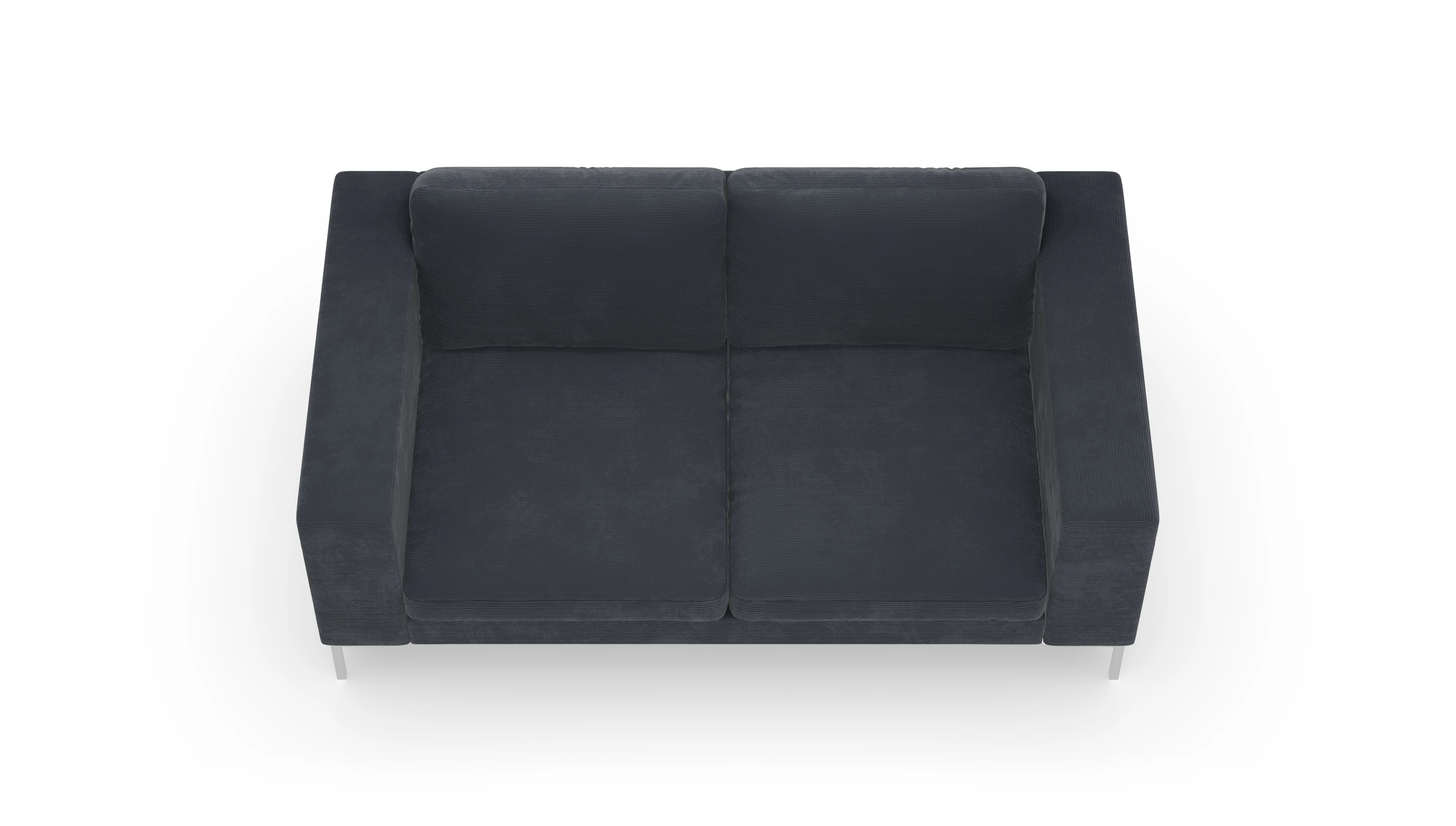 Designer-Couch Paludan Ansicht des Produktes Paludan 2-Sitzer in Cord blau