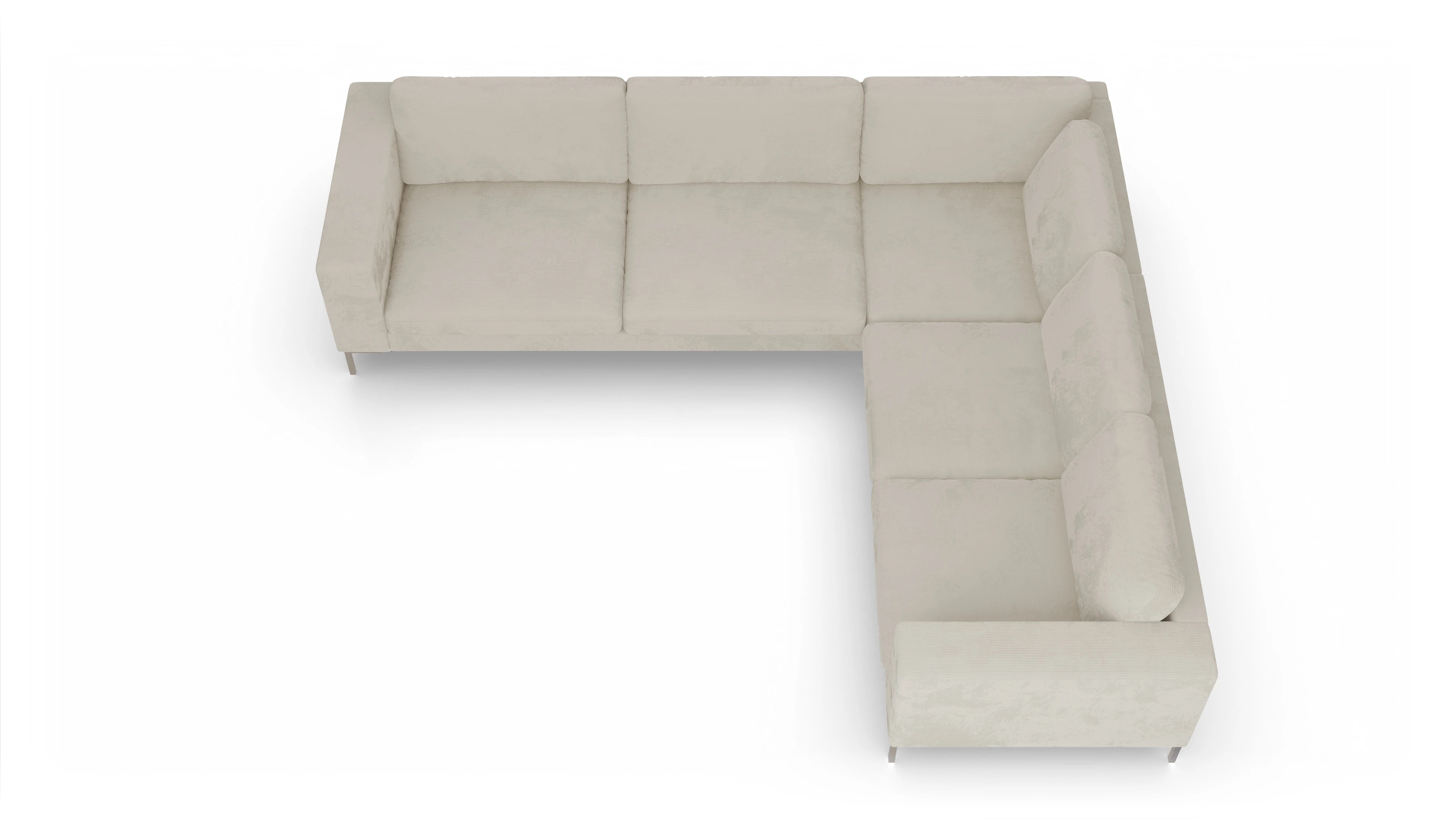 Ansicht des Produktes Paludan Ecksofa Rechts in Cord weiß