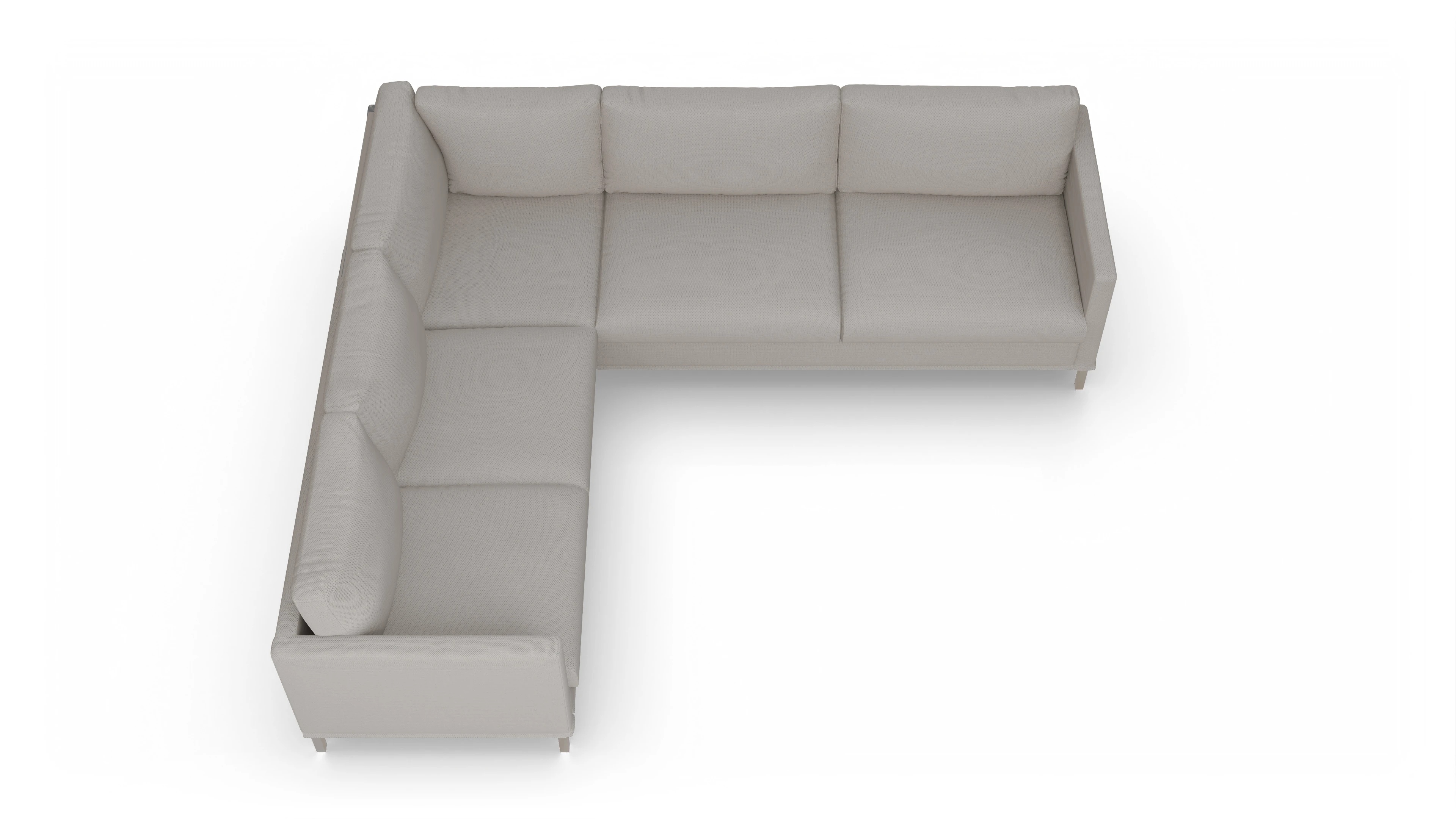 Ansicht des Produktes Jacobsen Ecksofa Links in Stoff weiß